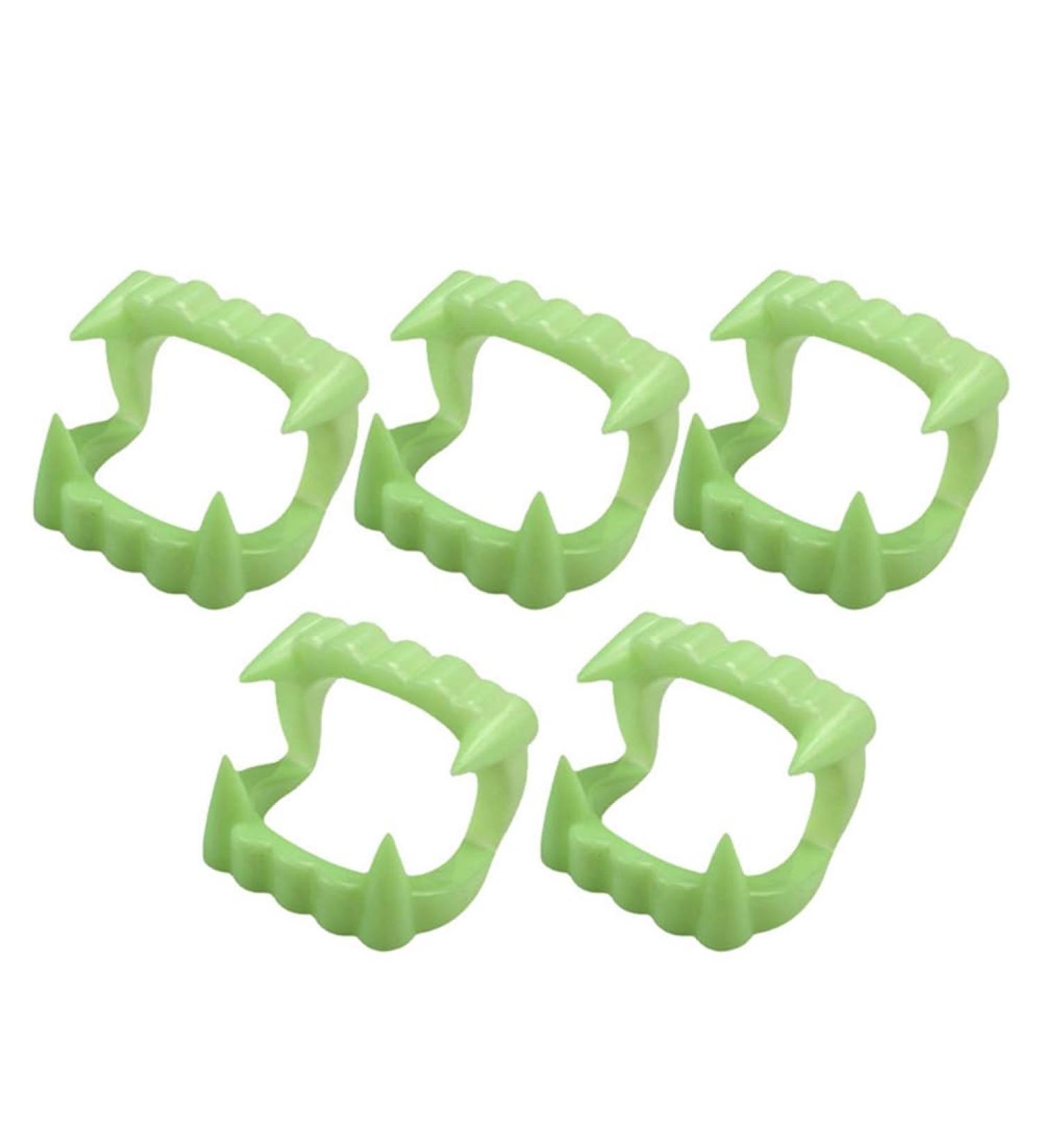 Reamhome Vampire Dentures - Fluorescent Green Glow in the Dark 5 Pack | Fun Costumes & Accessories for Halloween - Buy Online on GoSupps.com