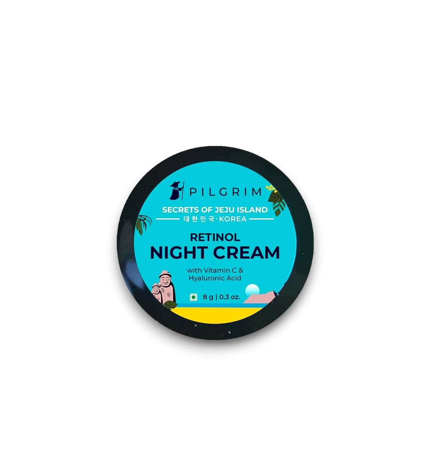 Pilgrim Retinol Mini Night Cream | Anti Aging Moisturizer with Vitamin C & Hyaluronic Acid | Hydrates Smooths Wrinkles & Evens Skin Tone | Travel-Friendly | 0.28 Oz (8g) - Buy Online on GoSupps.com