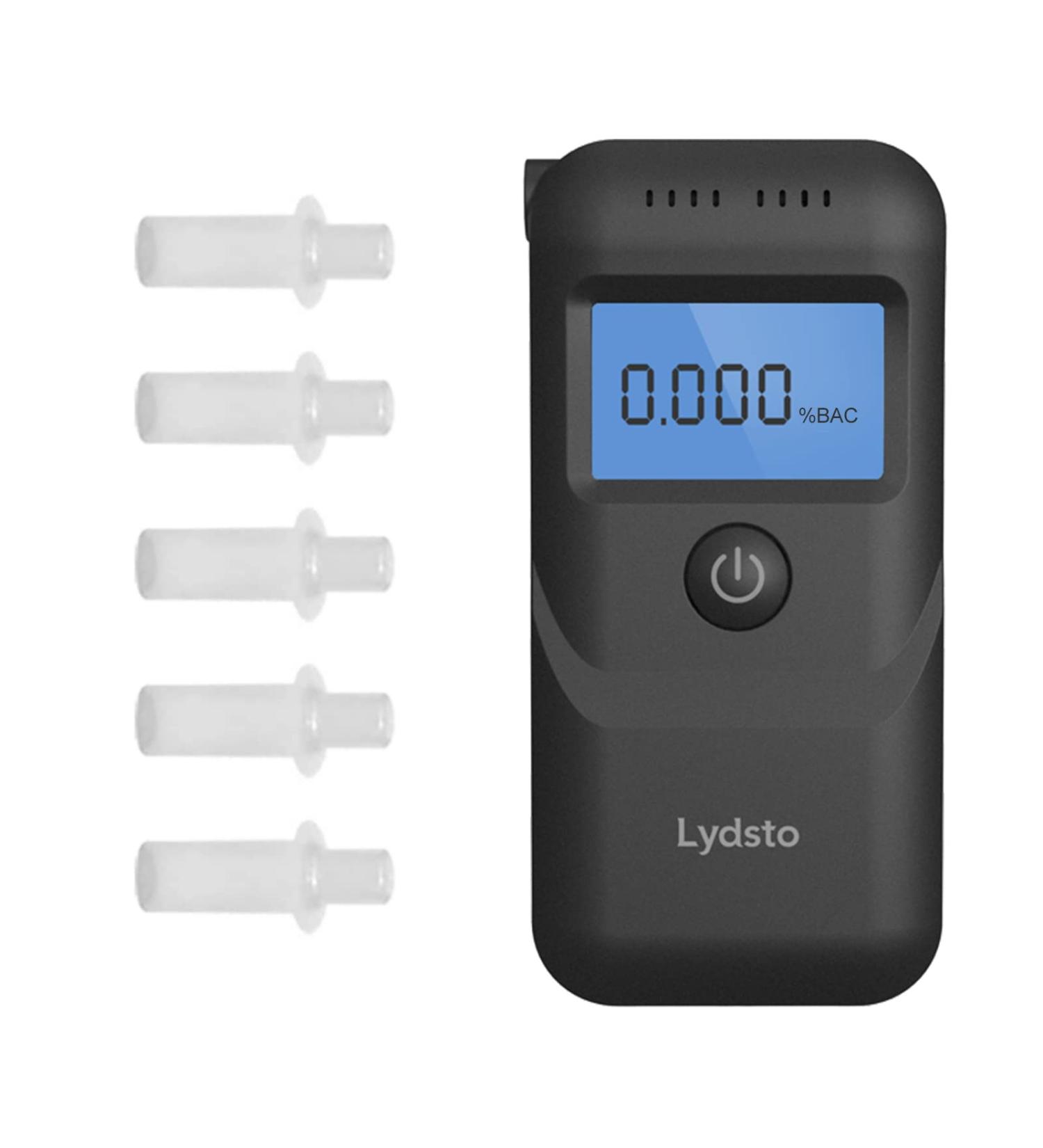 Lydsto Portable Breathalyzer Alcohol Tester with LED Display and Semiconductor Sensor - Professional-Grade Accuracy for Personal Use | Includes 5 Mouthpieces - Buy Online on GoSupps.com