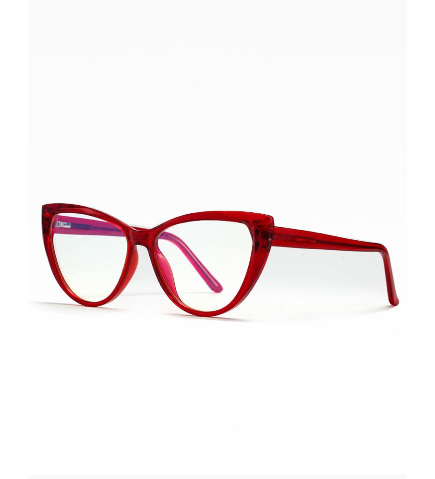 Buy SERONI TR90 Cat Eye Blue Light Blocking Glasses - UV Protection Computer & Reading Glasses for Men & Women - Stylish Red Frame 54mm - Buy Online on GoSupps.com
