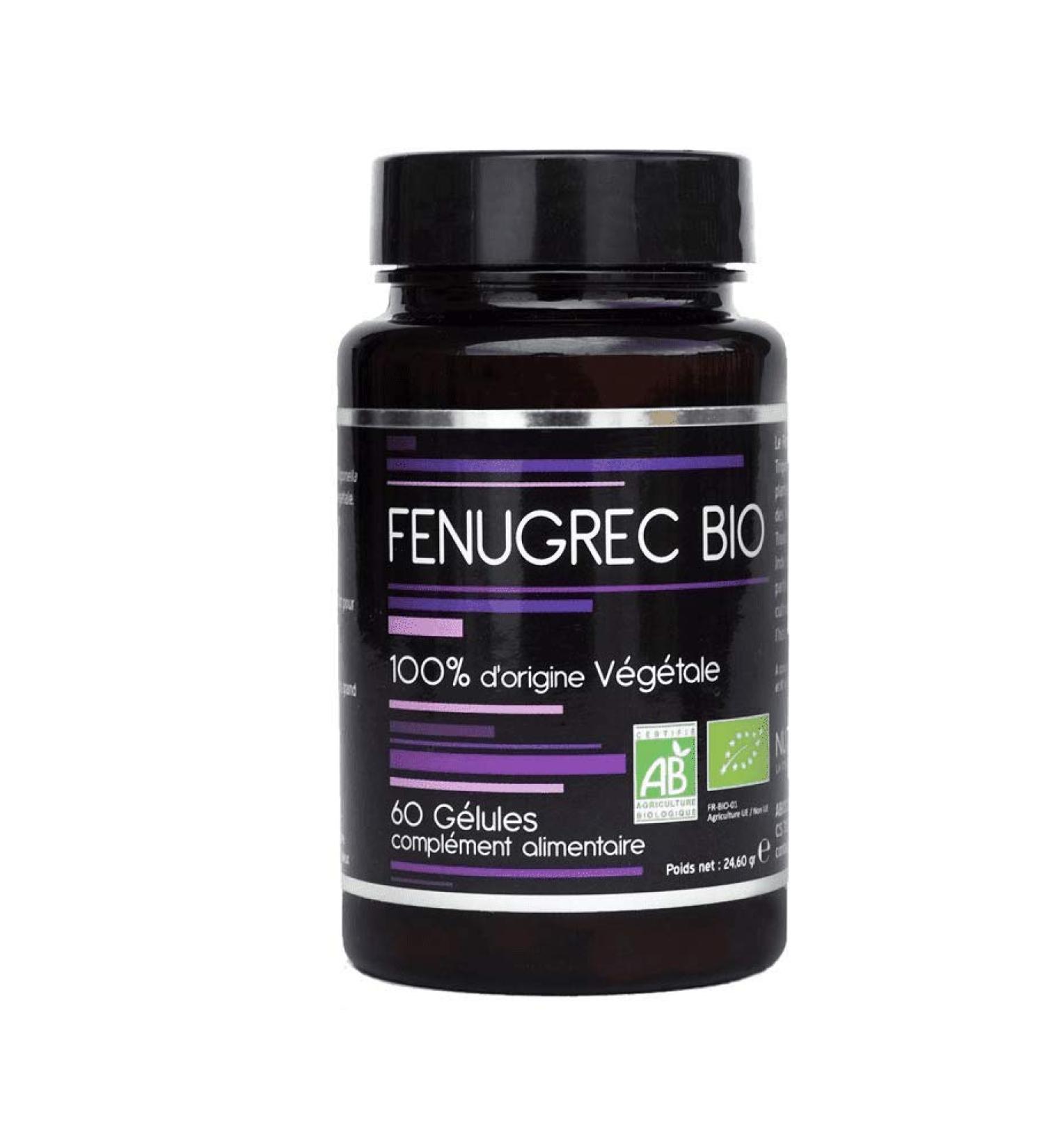 Fenugreek Organic – 60 Capsules – Vegan, Organic – NUTRIVIE – Made in France