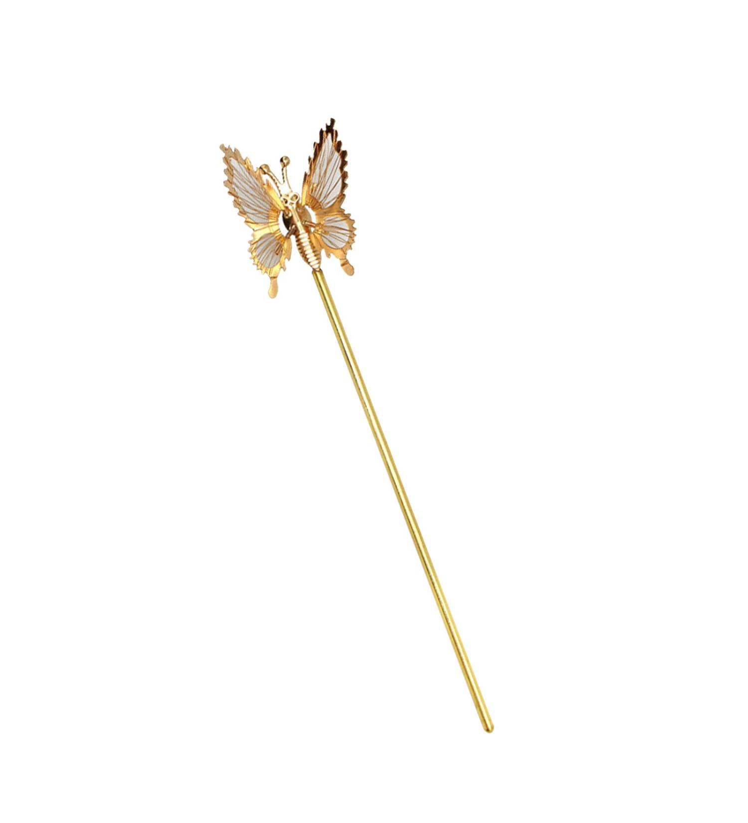 Gold Butterfly Hair Stick Set - 2 Packs Hair Chopsticks Chinese Hairpin for Women Girls Long Hair - Chignon Pin - 2 Count - Buy Online on GoSupps.com