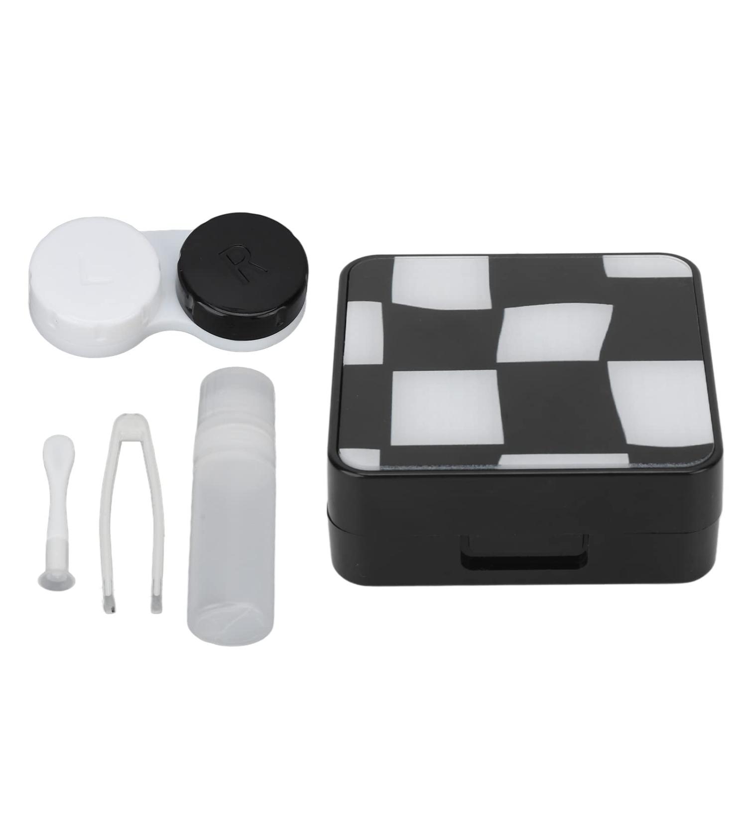 Verdant Touch Mini Contact Lens Remover & Portable Storage Box - Travel & Outdoor Friendly Black & White - Multi-Color Lentil Holder 60x180 cm - Buy Online on GoSupps.com