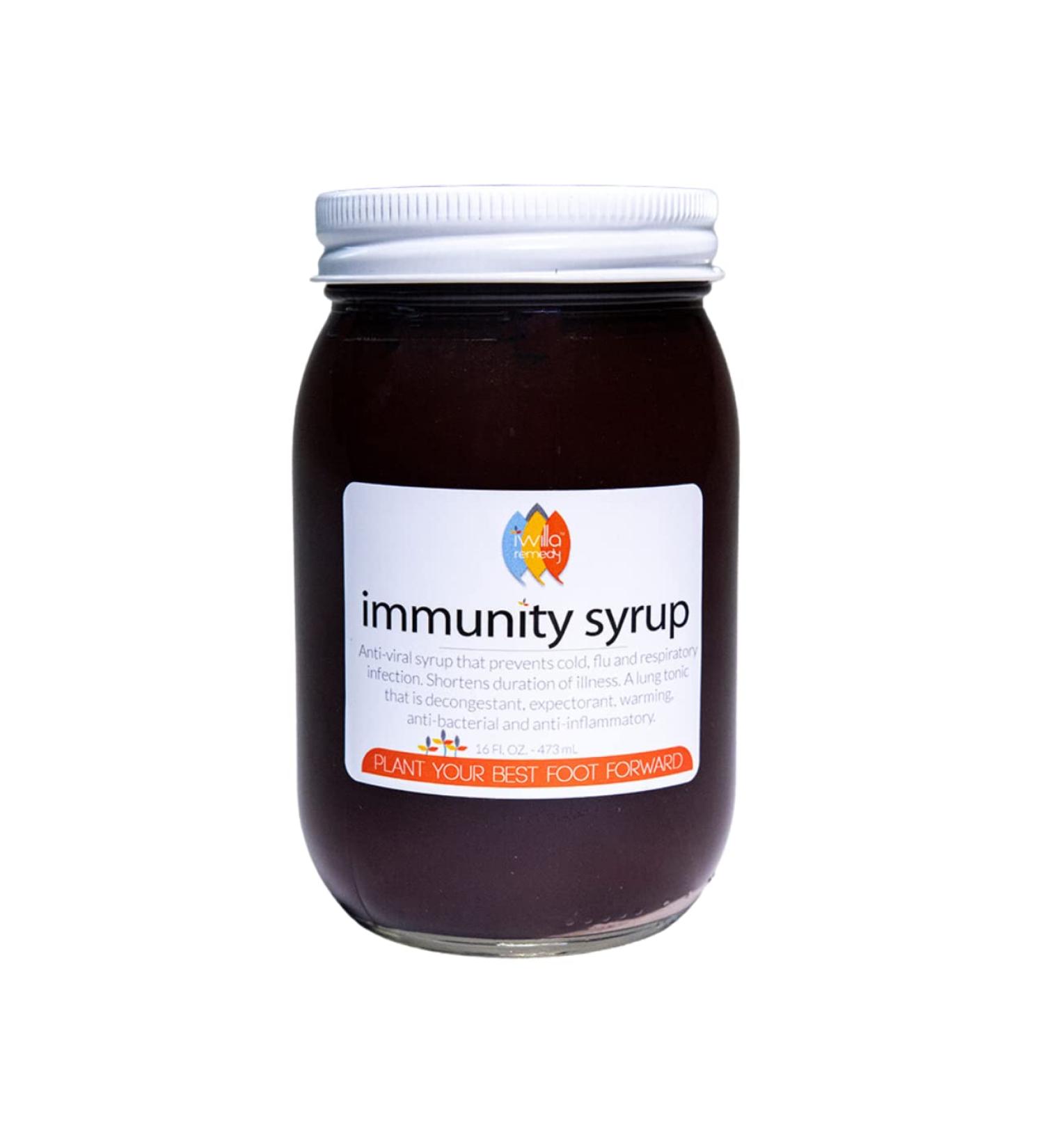 Immunity Herbal Syrup with Ginger Elderberry and Rosehips 16oz