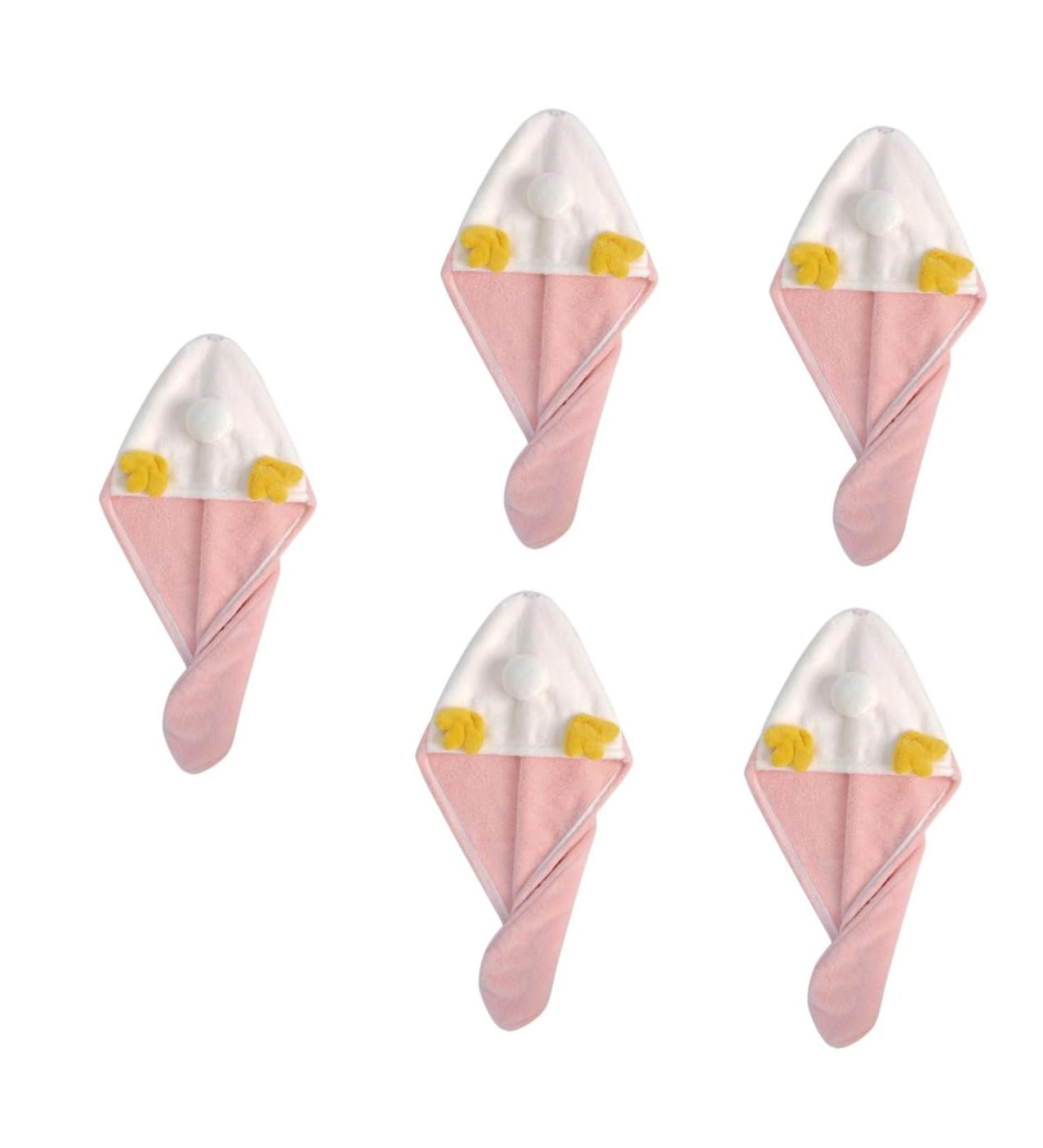 Ciieeo 5pcs Coral Fleece Dry Hair Hat Elastic Hair Ties Water Absorbent Hats Cauldron Cup Quick Dry Hair Turban Elastic Hair Bands Shower Hair Turban Has Absorb Water Pink Absorbent Cap - Buy Online on GoSupps.com