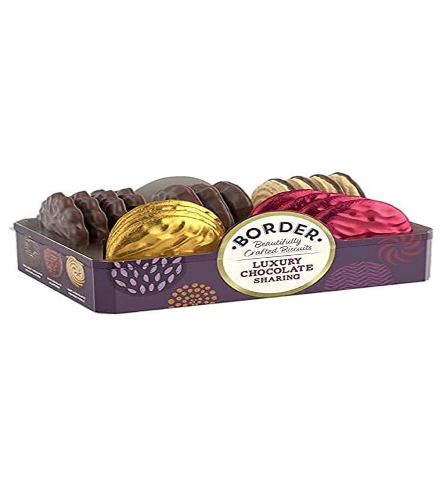 Border Set of 4 x 365g Luxury Chocolate Sharing Boxes - 5 Beautifully Designed Recipes for Sharing