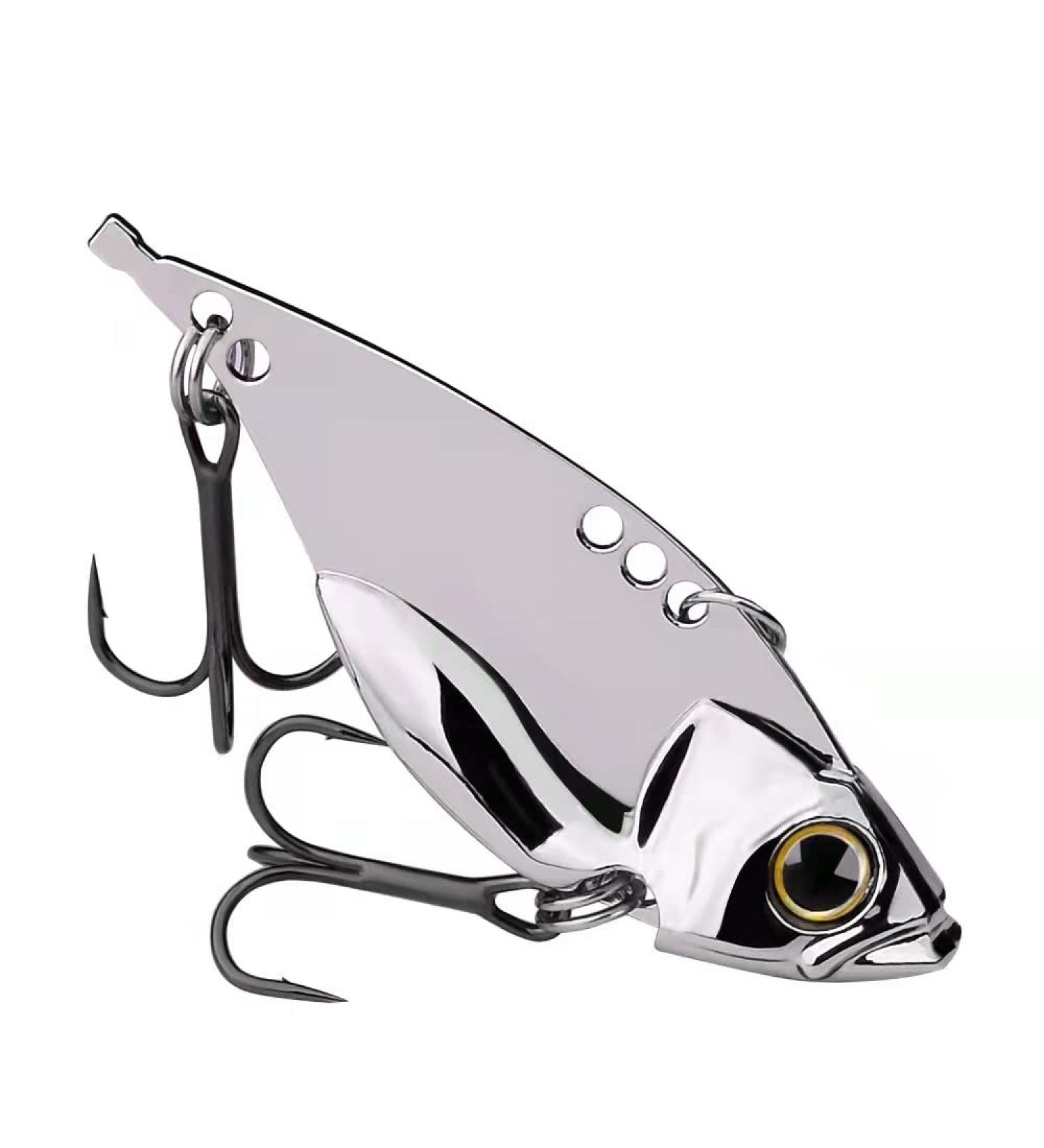 5 Pack Metal Blade Baits for Bass Fishing - VIB Fishing Spoons, Crankbaits, Swimbaits - Trout, Walleye, Crappie Lures - Saltwater Blade Fishing - Silver Blade Baits (5pcs/box) - Buy Online on GoSupps.com