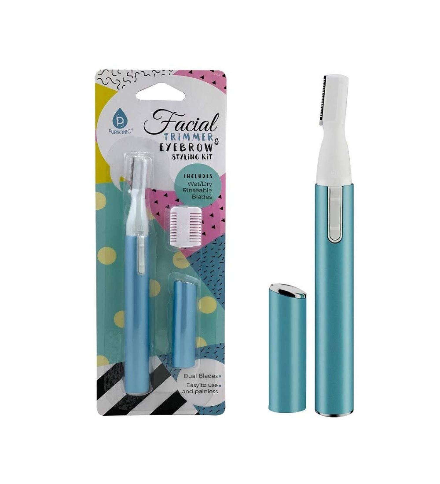 Pursonic Facial Trimmer & Eyebrow Styling Kit - Painless Hair Removal for Eyebrows, Lips, Cheeks, Ears, Neck, Underarms, and Bikini Area - Buy Online on GoSupps.com