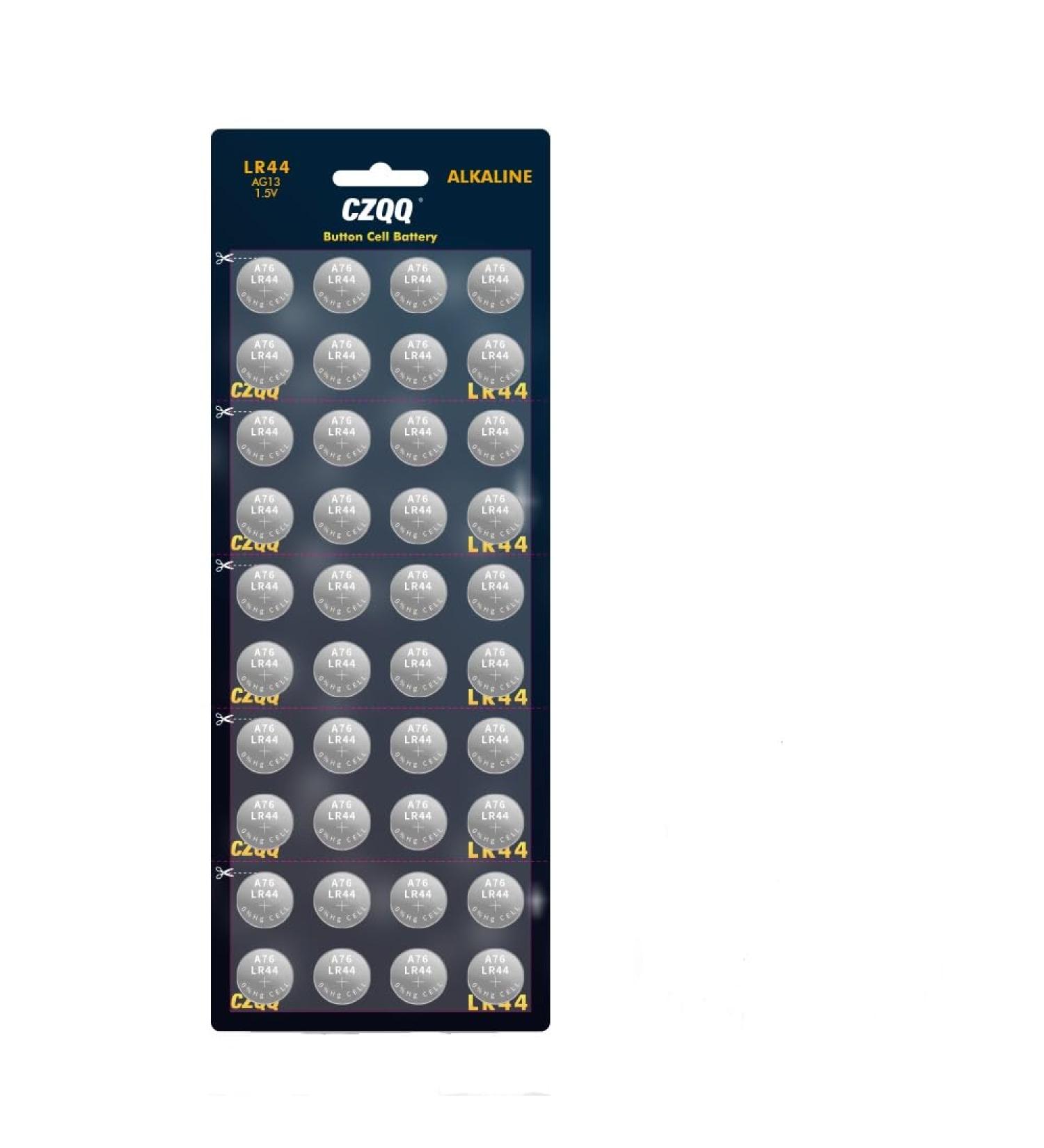 LR44 1.5V Alkaline Battery 40 Count Pack Equivalent to CR44 SR44 357 SR44W AG13 G13 A76 A-76 L1154 303 SR44 S303 S357 SP303 Battery Types