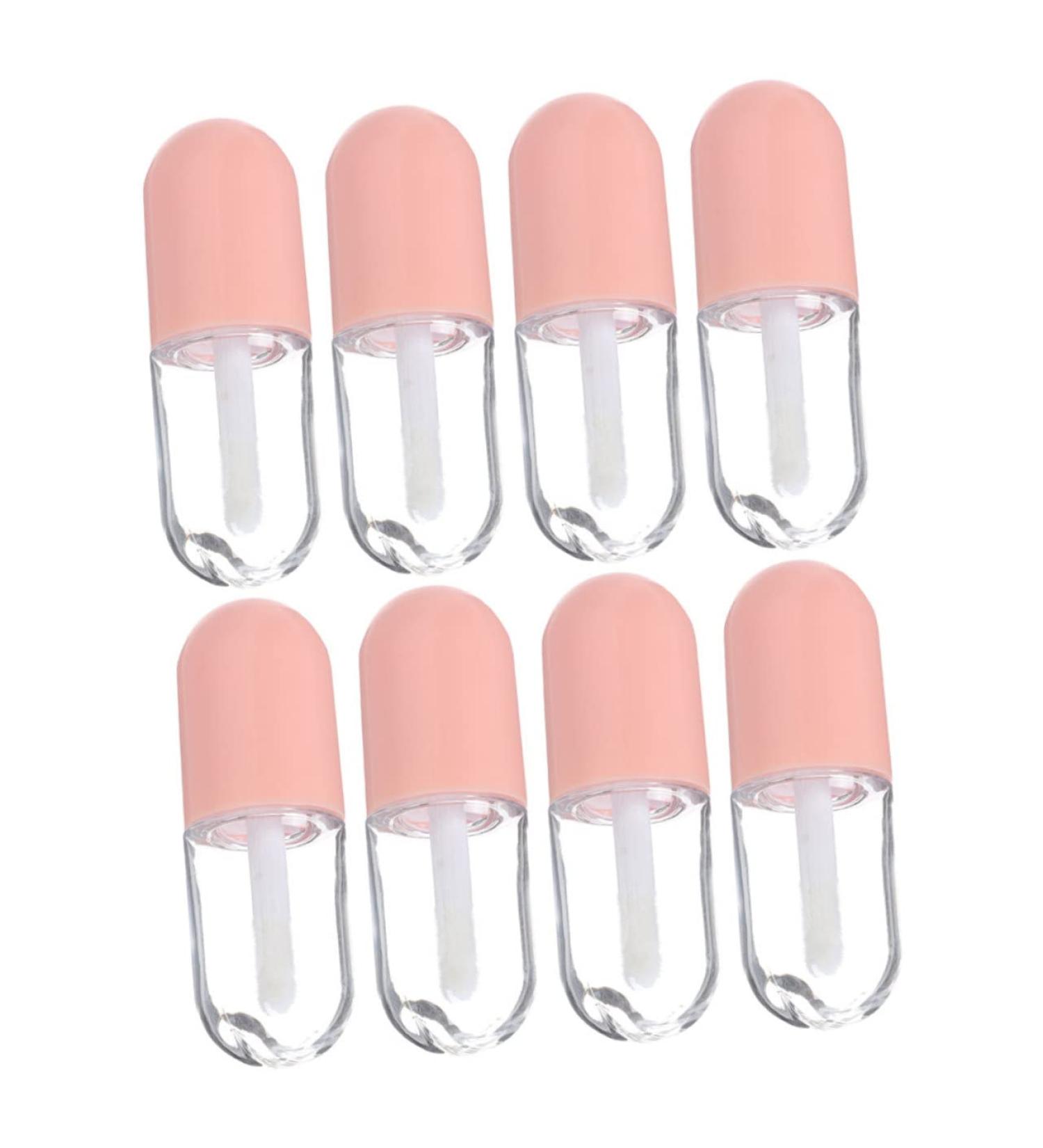 Lot de 8 Tubes D'huile L vres Transparents 5ml Petits Format Voyage Rechargeables pour Femmes Fournitures de Gloss L vres Rose - Buy Online on GoSupps.com