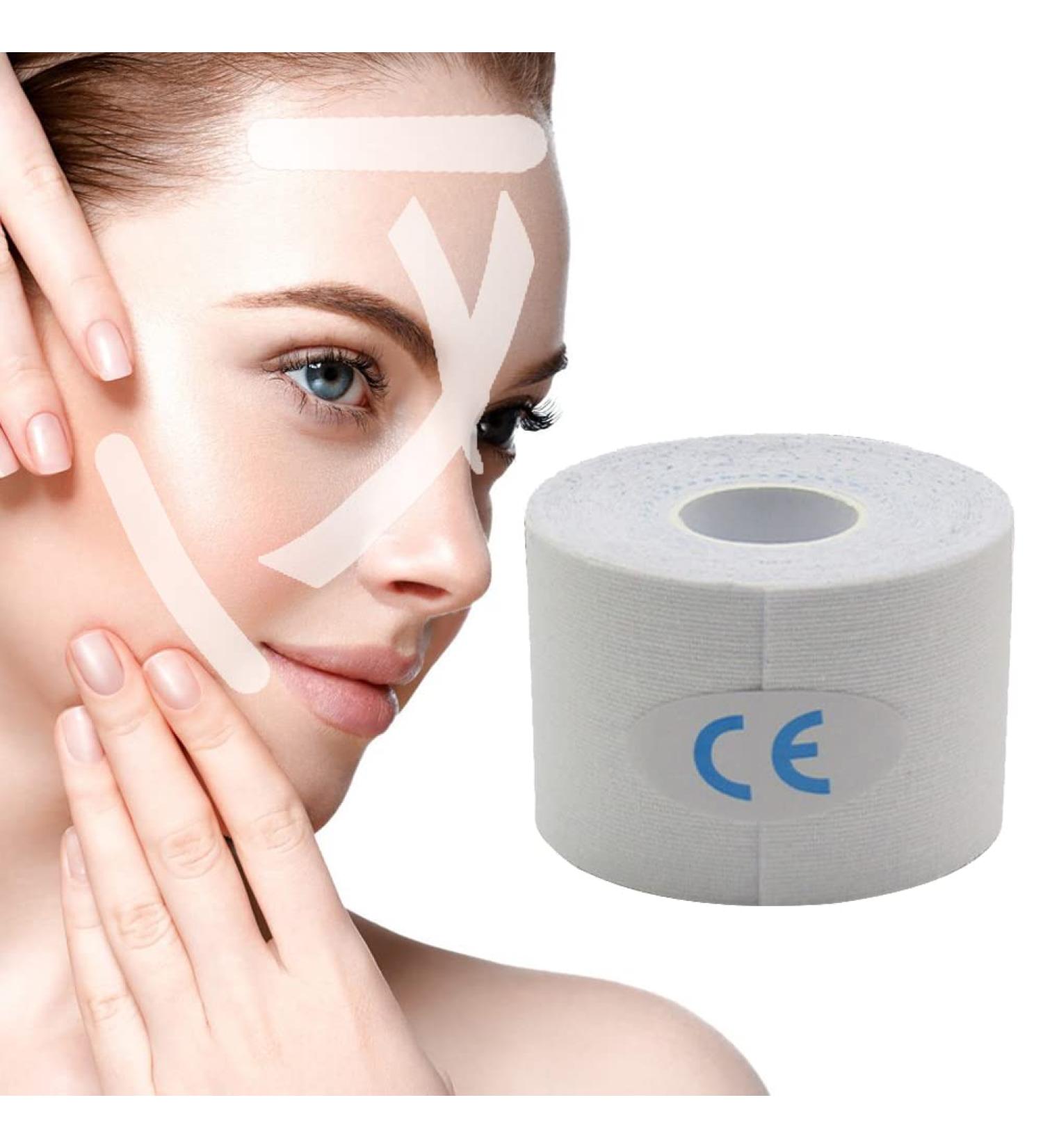 Face Lifting Tape & Anti-Wrinkle Patches - Skin Tightening Solution for Forehead & Smile Lines | 2.5 cm x 5 m | International Shipping Available - Buy Online on GoSupps.com