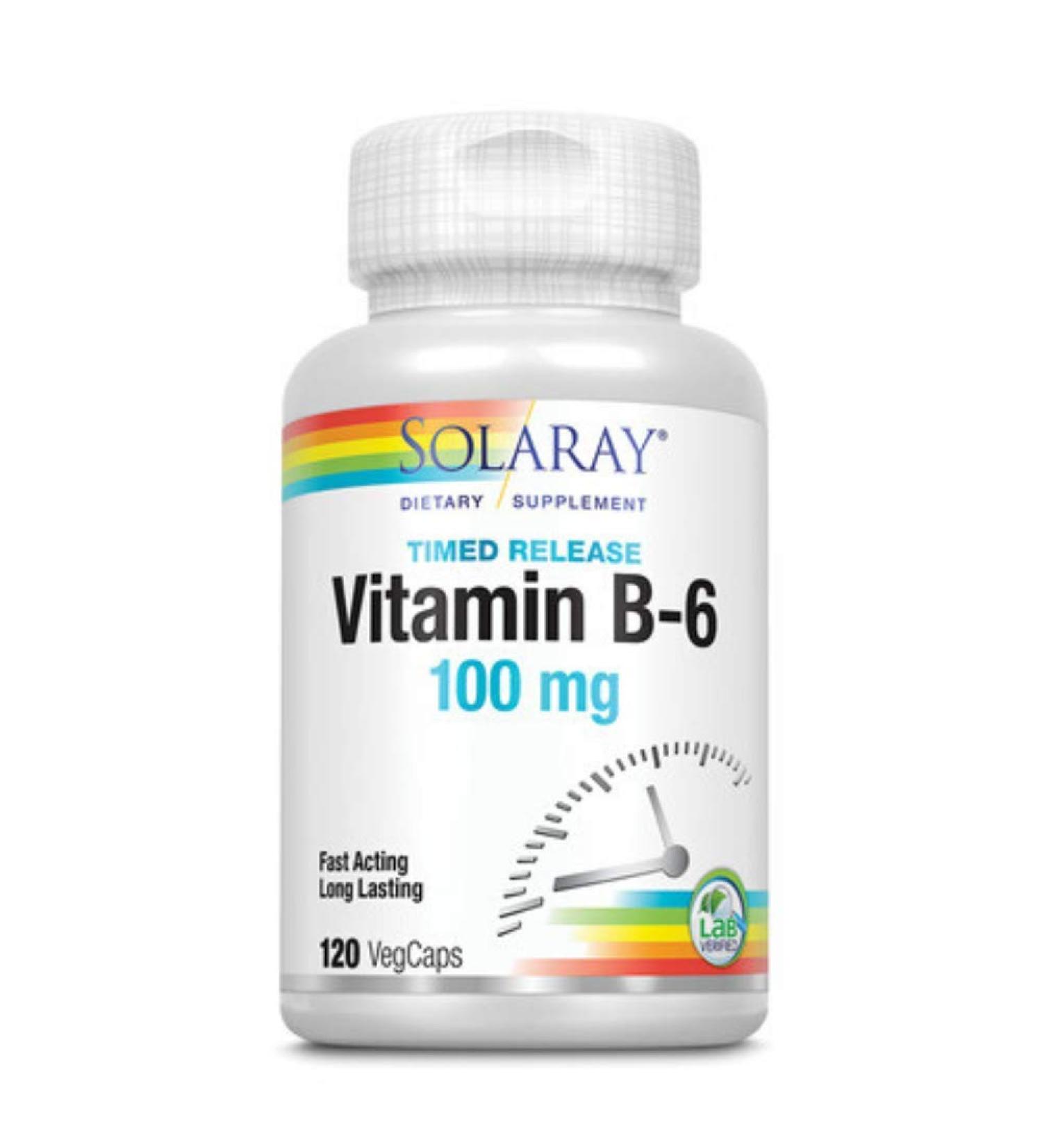 Solaray B-6 TSTR Supplement, 100mg | 120 Count