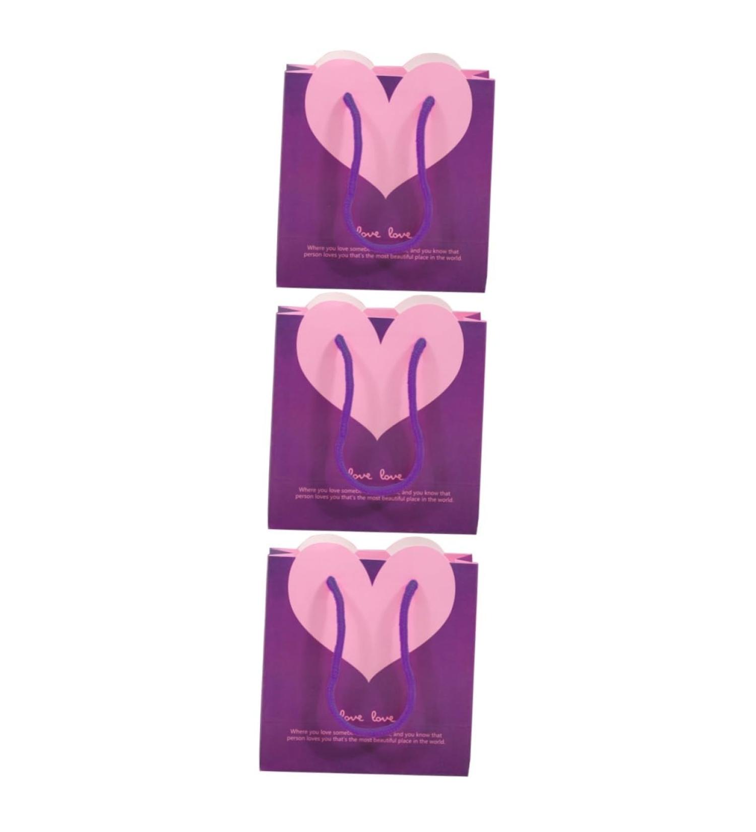 Healifty 3pcs Paper Bags Wedding Paper Bag Papar Bags Purple Love Shopping Gift Bag 1 count (Pack of 1) Purplex3pcs - Buy Online on GoSupps.com