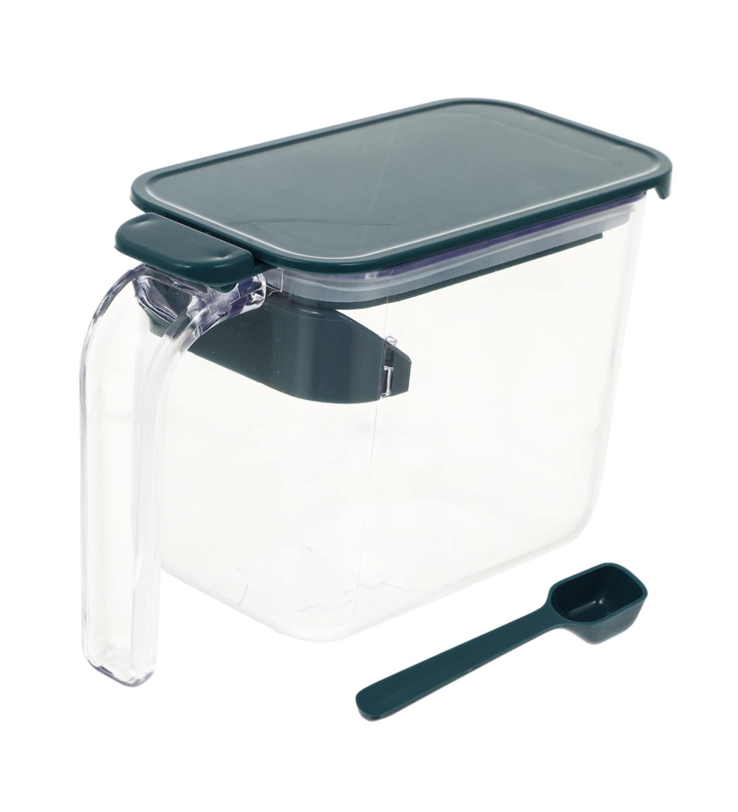 GRIRIW Box Seasoning Box Spice Containers Glass Condiment Bottles Salt Storage Organizer Jar With Cover 15X6.5X9.5CM Random Color - Buy Online on GoSupps.com