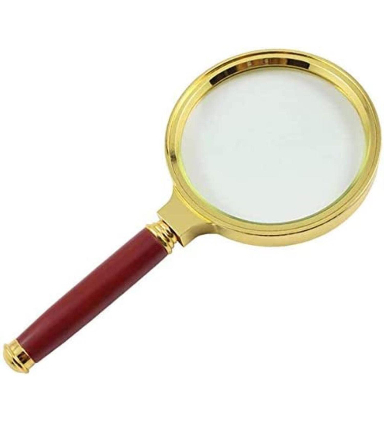 Professional ES Vision aids 6X Led Optical Lens Mahogany Wood Handle Gold-Plated Gift for Old Men Reading Book Lenses Identification Watches DIY Crafts Carving and Repair Handheld Full of Stars - Buy Online on GoSupps.com