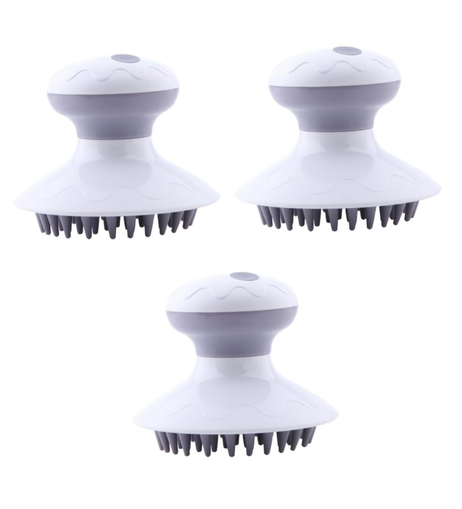 TOVINANNA 3-Pack Electric Shampoo Brush - Silicone Scalp Massager & Hair Washing Tool for Luxurious Cleanse - Buy Online on GoSupps.com