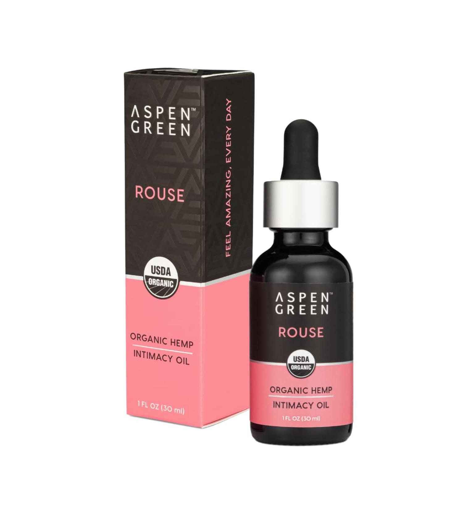Aspen Green Rouse Intimacy Oil - USDA Organic Hemp Body Oil for Enhanced Pleasure & Topical Arousal for Women - Buy Online on GoSupps.com