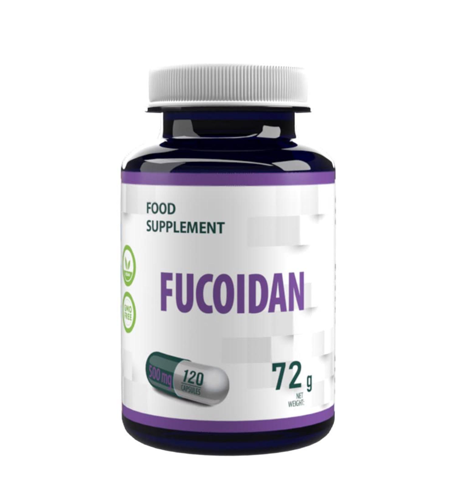 Fucoidan from Bladderwrack 500mg - 120 Vegan Capsules | High Strength, Gluten & GMO Free - Buy Online on GoSupps.com