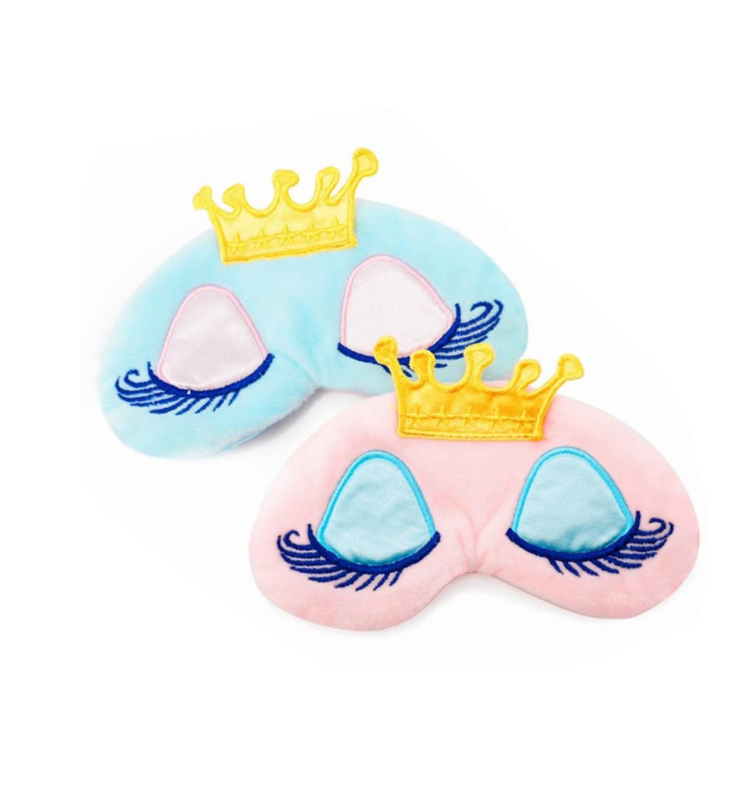Princess Crown Sleeping Eye-Shade for Girls - Pink and Light Blue Kid's Sleeping Mask - Buy Online on GoSupps.com