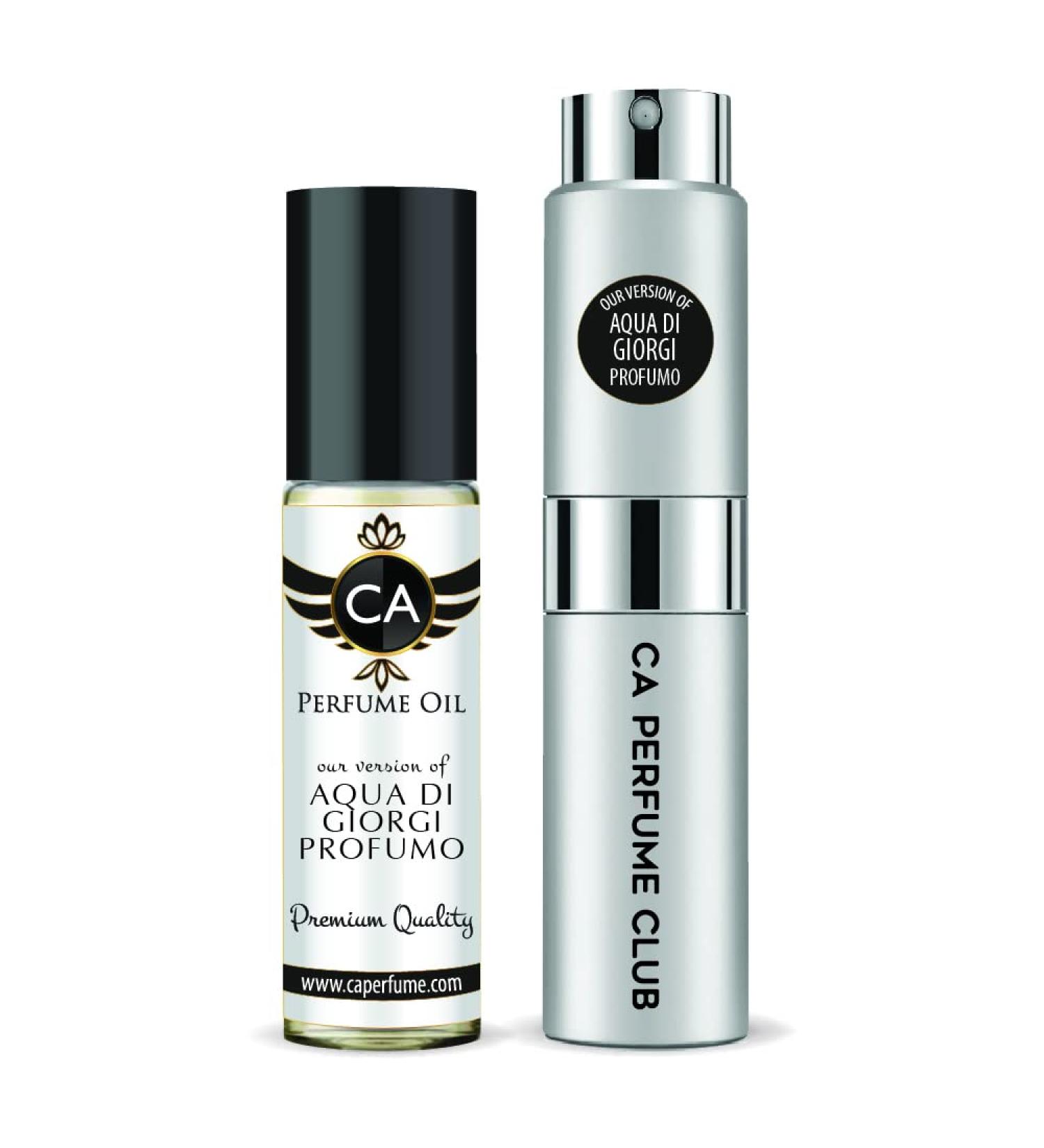 CA Perfume Duo Impression of Aqua Giorgi Profumo For Men Eau de Parfum Refillable Atomizer Sprayer + Fragrance Body Oil Long Lasting Sample Travel Size Roll-On Bottle 0.27 Fl Oz+0.33 Fl Oz - Buy Online on GoSupps.com