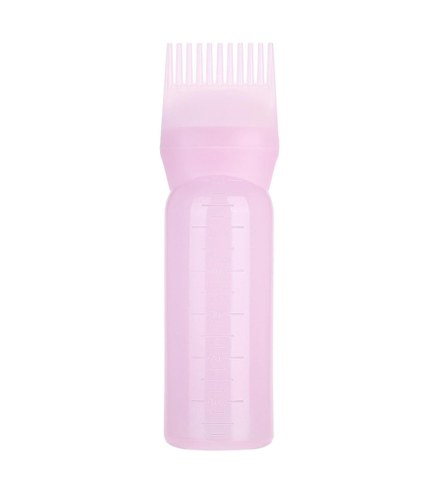 OKJHFD Hair Dyeing Bottle Brush Applicator Tool Shampoo Applicator Bottle with Comb Hair Color Oil Comb Root Comb Applicator Bottle (Pink) - Buy Online on GoSupps.com