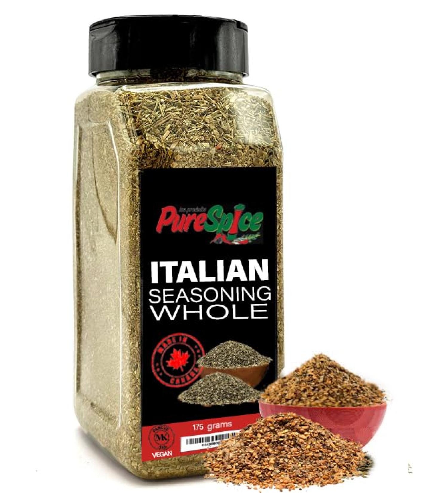PureSpice Whole Italian Seasoning Spice 175 Grams | Restaurant Grade Vegan Kosher Powder Seasoning | Premium Flavor for Cooking Meat Steak Rub and Sauce (Italian Seasoning Whole) - Buy Online on GoSupps.com