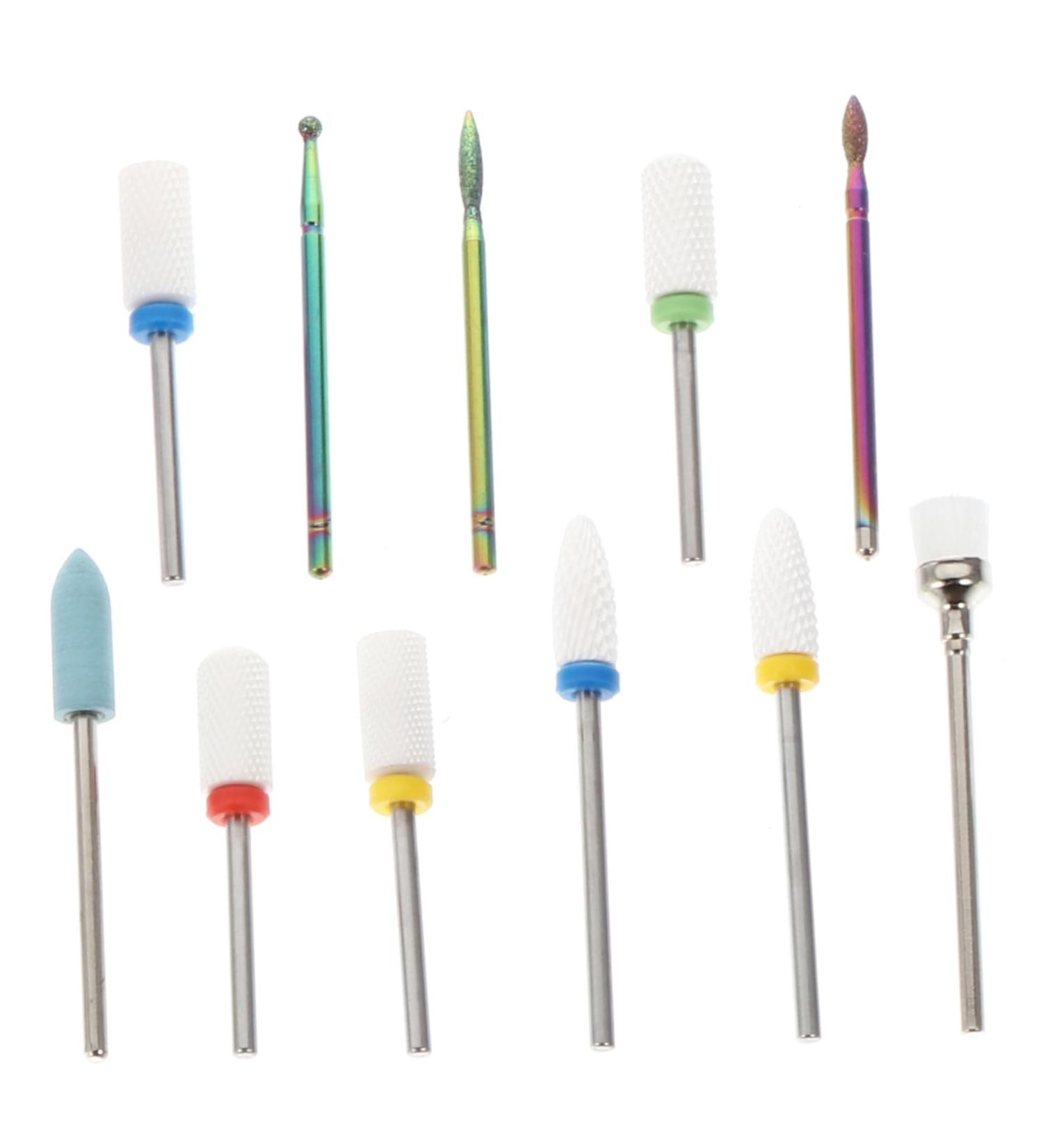 FRCOLOR Drill nail polisher nail smoothing drill nail cuticle drill heads Nail Art Drill Bit Electric Nail Drill Nail Drill Bit kit de manicura Nail Polishing Tools acrylic clean Nail - Buy Online on GoSupps.com