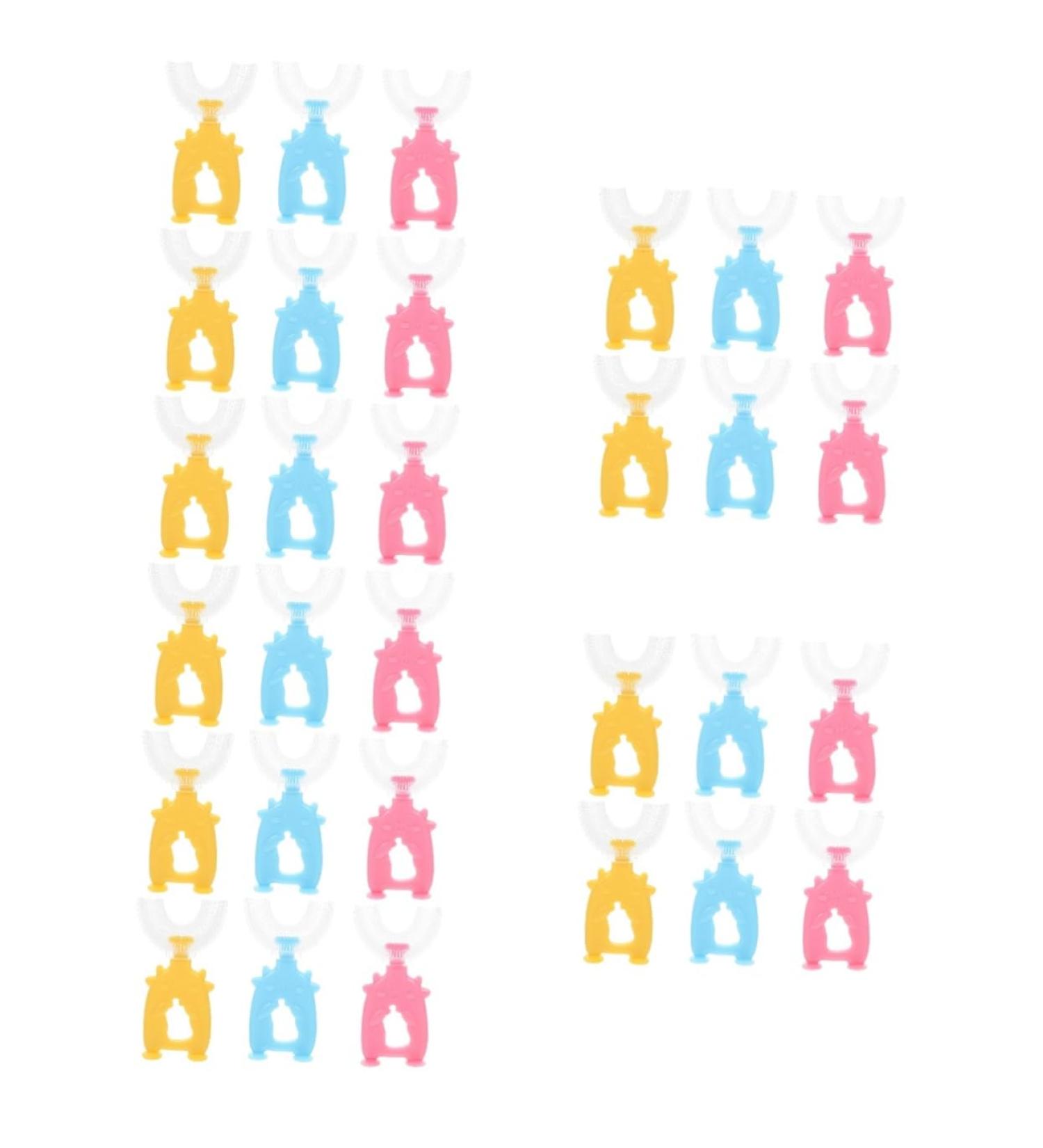 Beaupretty 30 STK U-Shaped Toothbrush for Kids - Soft Cleaning Tools in 5 Colors | Ideal for Whole Mouth Care & Baby Dental Hygiene - Buy Online on GoSupps.com