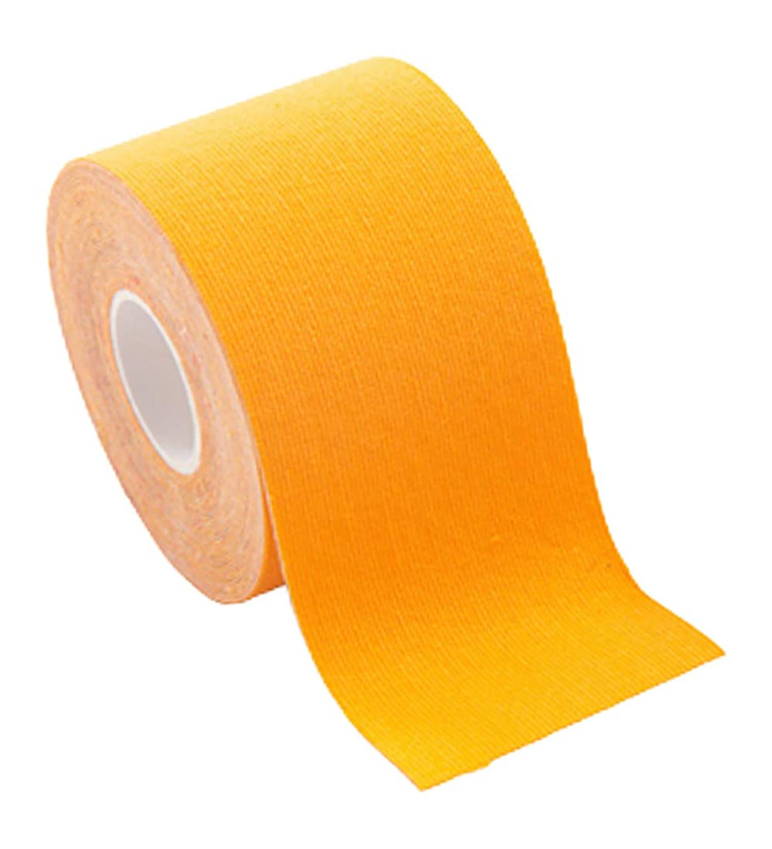 Elastic Therapeutic Sports Tape Roll for Physiotherapy & Weightlifting Breathable 5CM x 5M Cuttable Muscle Support Orange - Buy Online on GoSupps.com