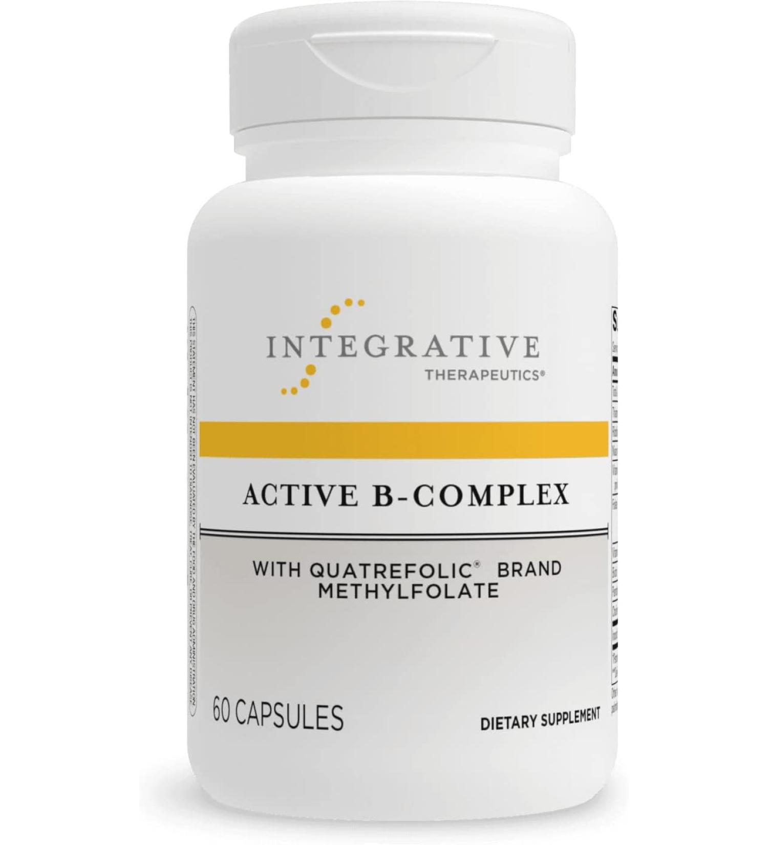 Integrative Therapeutics Active B-Complex - 8 B-Vitamins for Cellular Energy - 60 Capsules - Buy Online on GoSupps.com