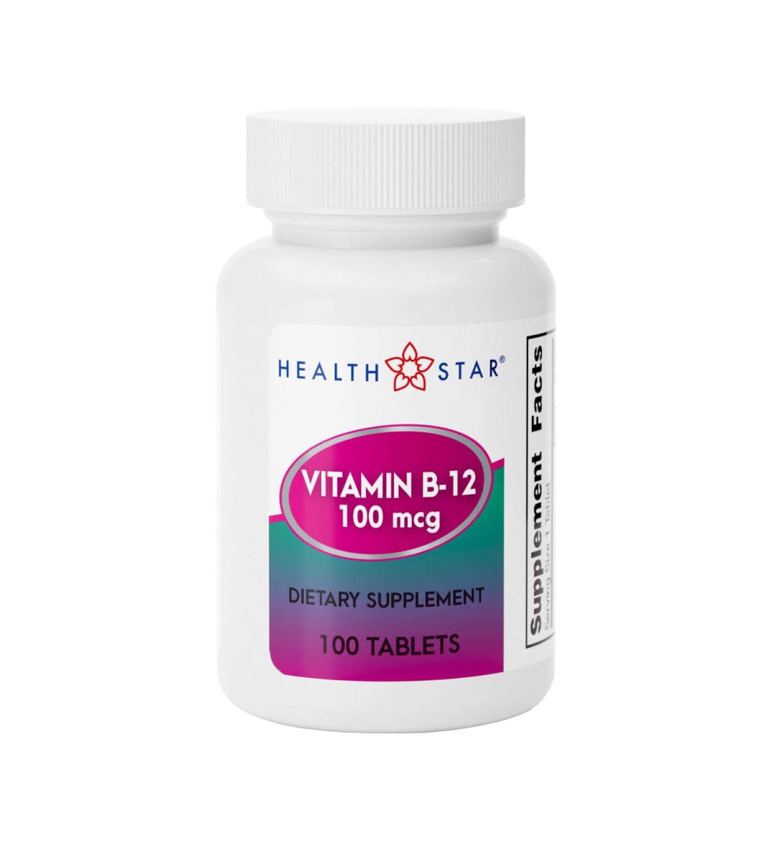GeriCare Vitamin B-12 100mcg Tablets Promotes Energy Cognitive Function & Nervous System Support Trusted Supplement for Daily Wellness 100 Count - Buy Online on GoSupps.com