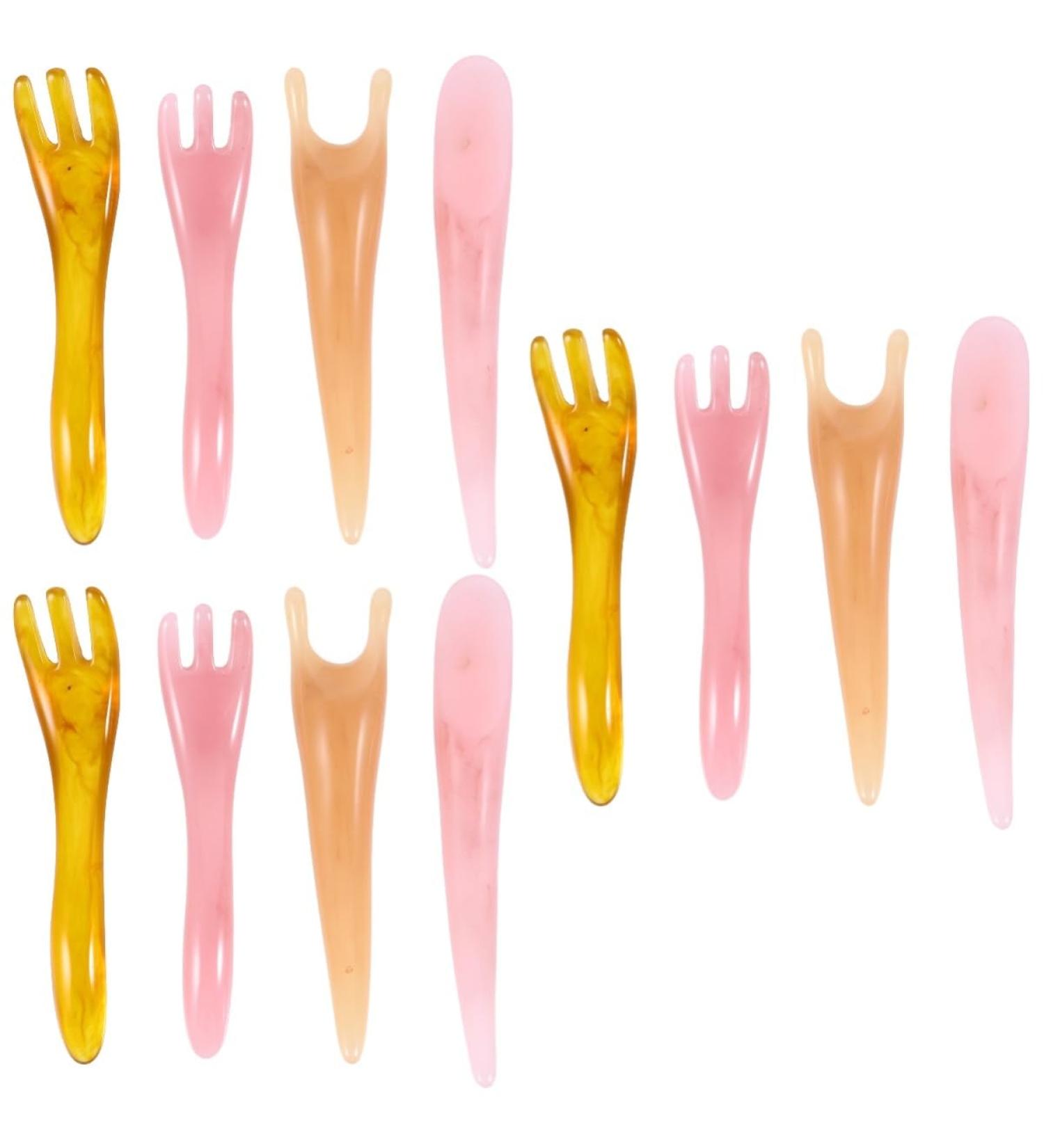 Premium Gua Sha Massage Set - 12-Piece Jade & Harz Facial Tools for Acupuncture Therapy & Personal Care - Buy Online on GoSupps.com