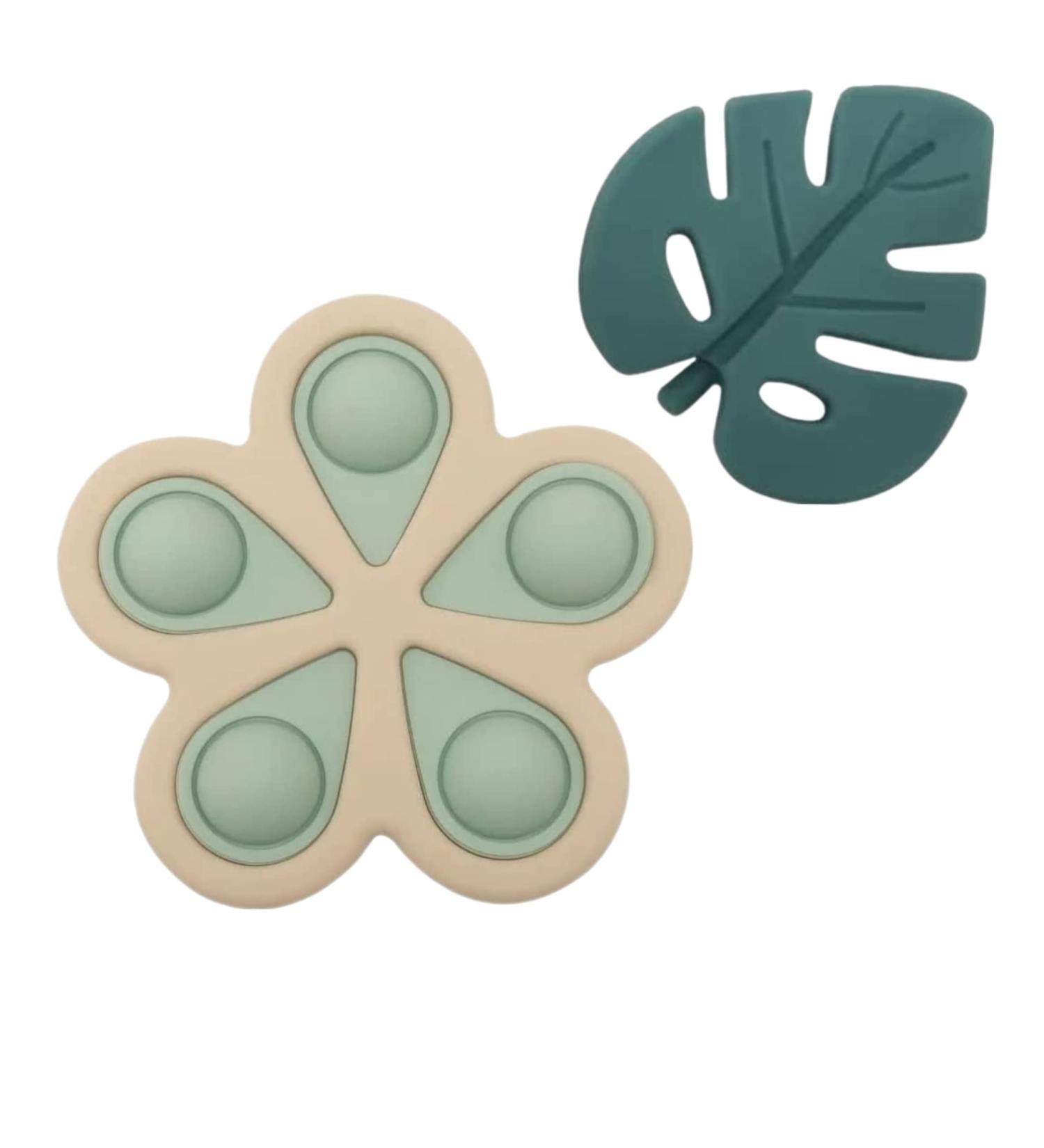 AOZ GMP Sensory Stacker Educational Toy for Babies and Toddlers Stacking Silicone Teething Toy (Fidget and Leaf Teething) - Buy Online on GoSupps.com