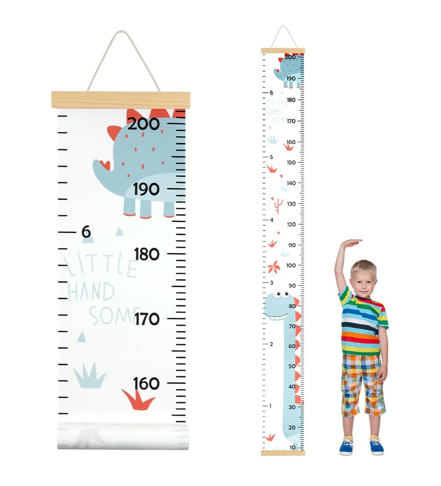 AOLO Children's Yardstick & Size Knife - Fun Dinosaur Wall Measurements for Kids' Rooms | Baby Decor & Growth Tracking - Buy Online on GoSupps.com