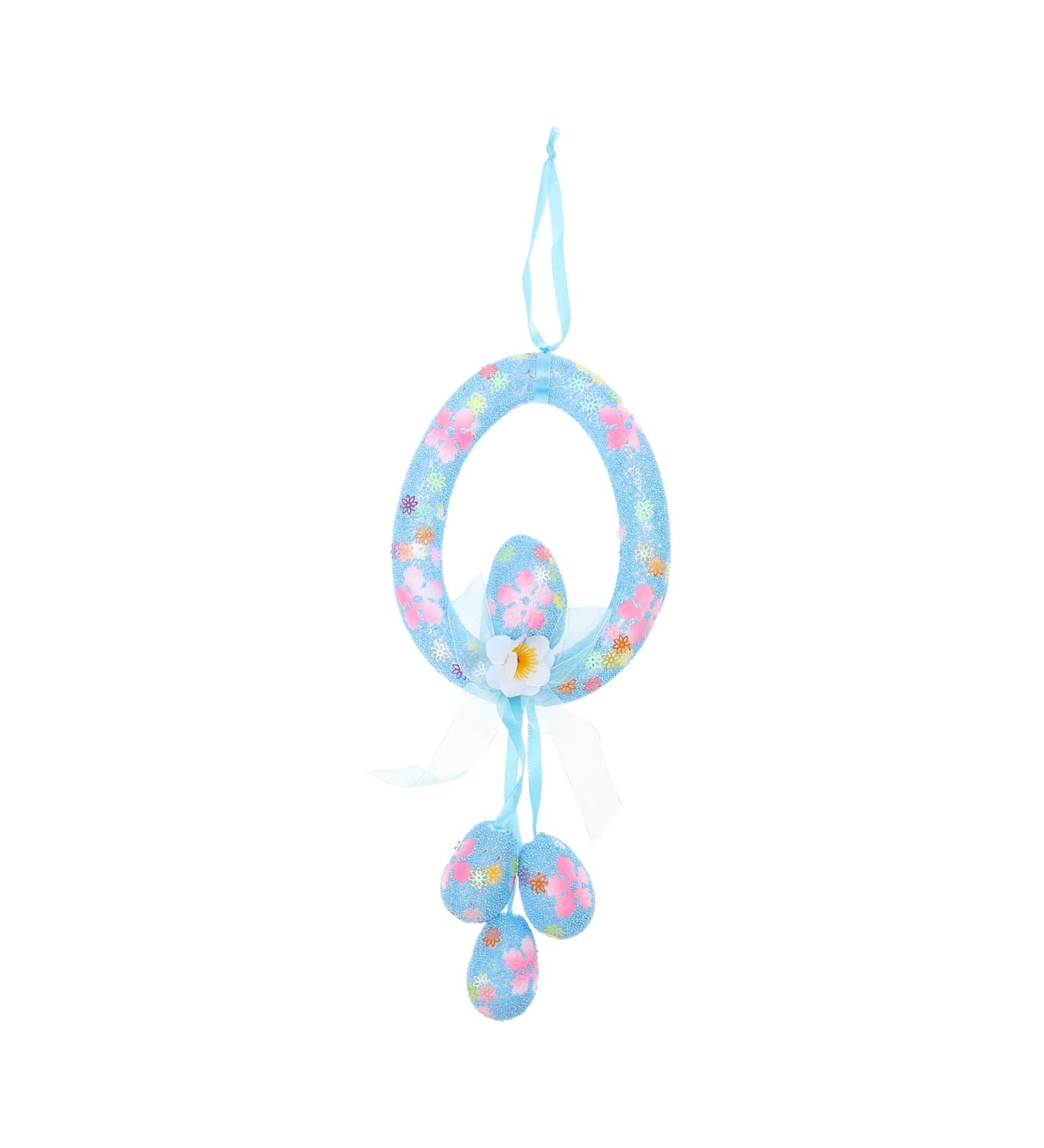 Cabilock Egg Garland Ornament Easter Decorating Pendant Basket Decor Hanging Decor for Easter Small Eggs Blue 34x13cm - Buy Online on GoSupps.com