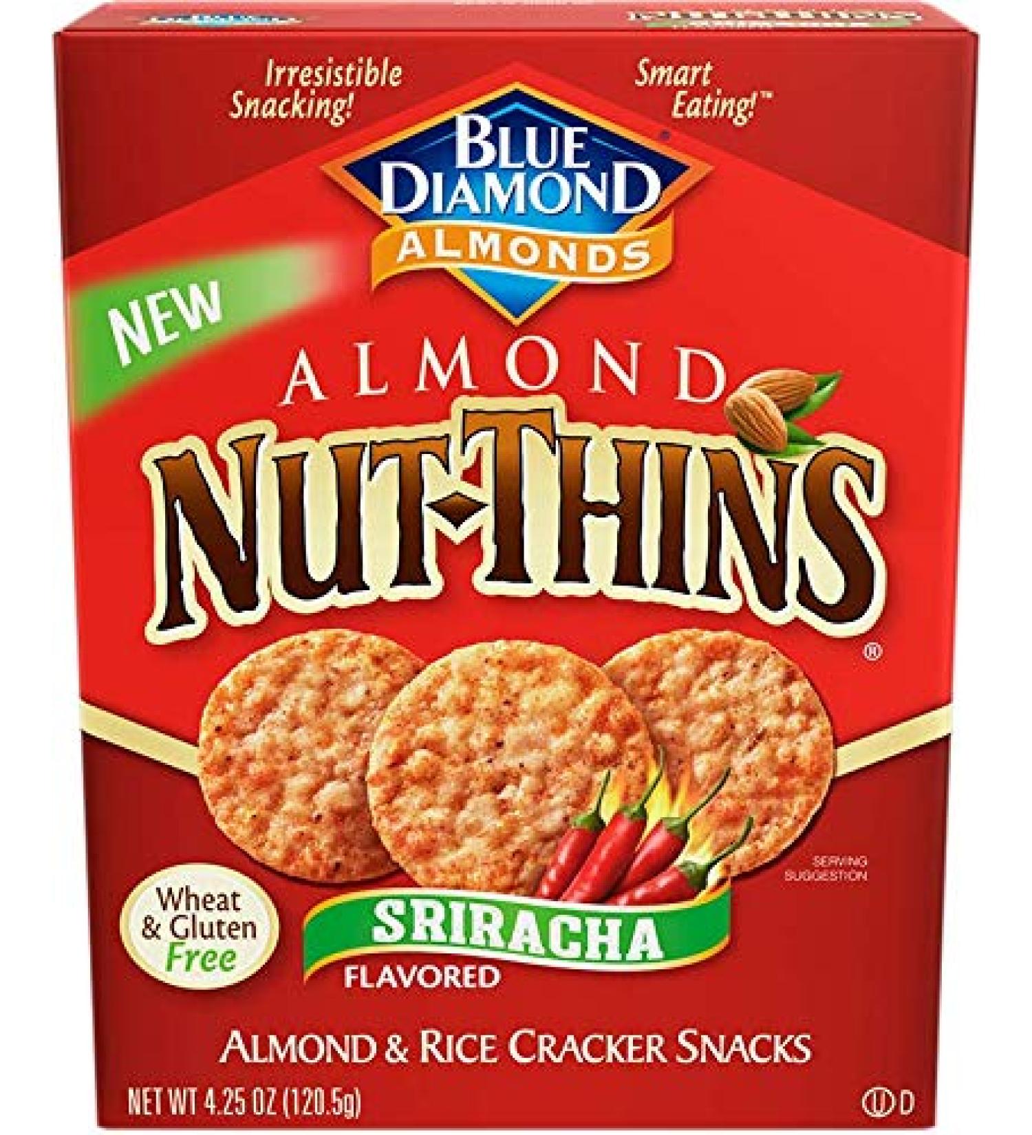 Blue Diamond NUT-THINS Sriracha Almond & Rice Crackers - 4.25 oz Box - Buy Online on GoSupps.com