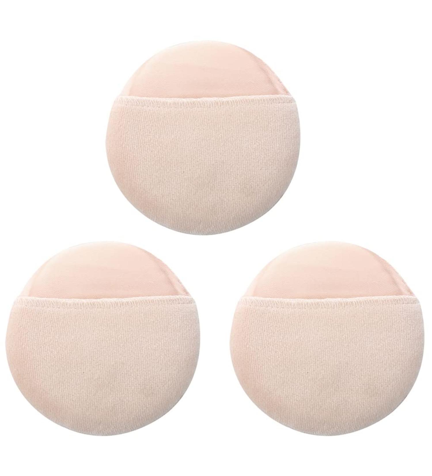 Funfob 3X Women Cosmetic Beige White Round Face Makeup Powder Puff - Buy Online on GoSupps.com