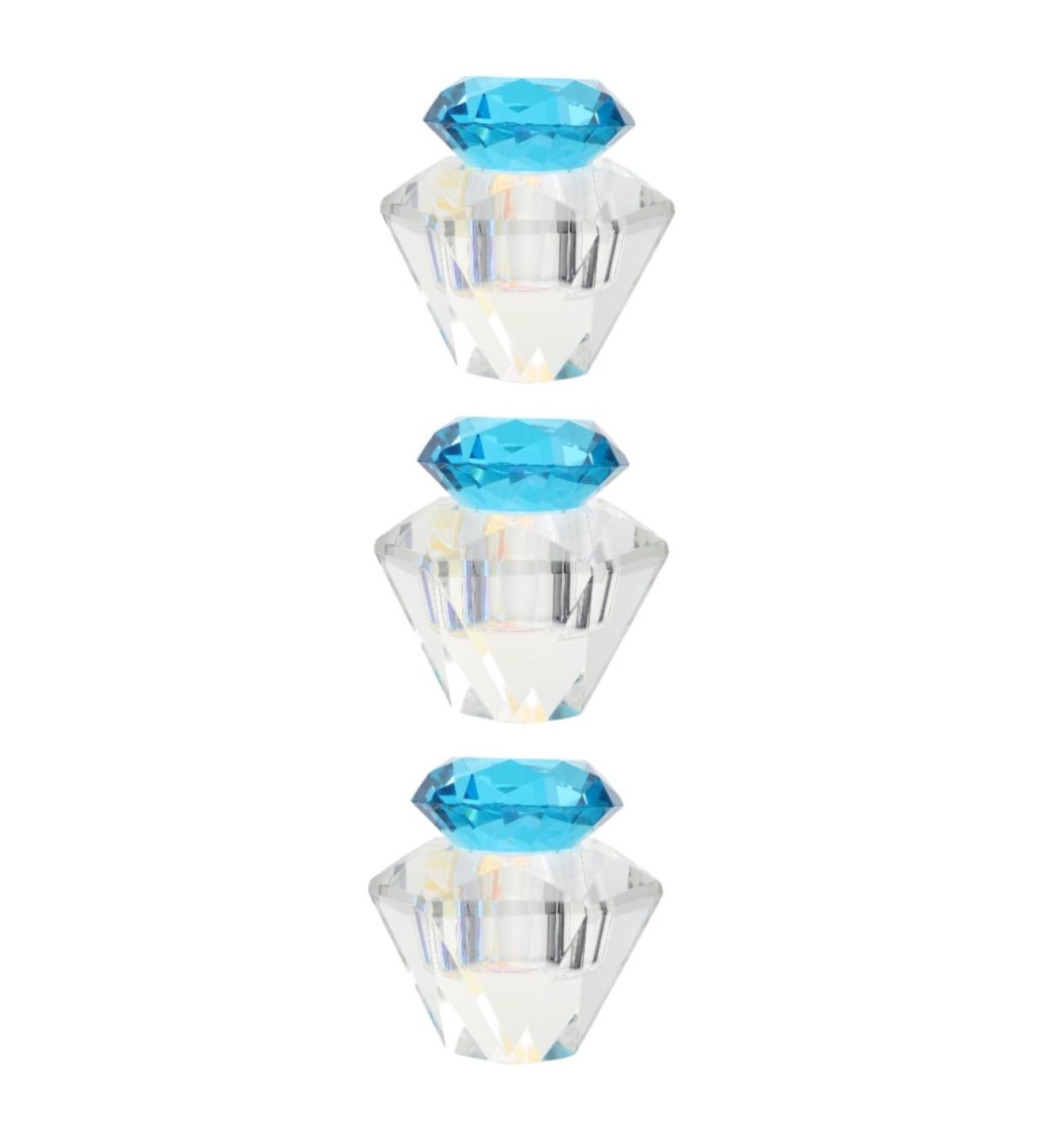 minkissy 3 Pcs Nail Art Crystal Cup Glass Dappen Dish Dappen Dish Bowl Crystal Dappen Dish Glass Containers with Lids Diamond Dappen Dish Glass Tumbler Acrylic Washing Dishes White Crystal 5.5x5.5cmx3pcs Bluex3pcs - Buy Online on GoSupps.com