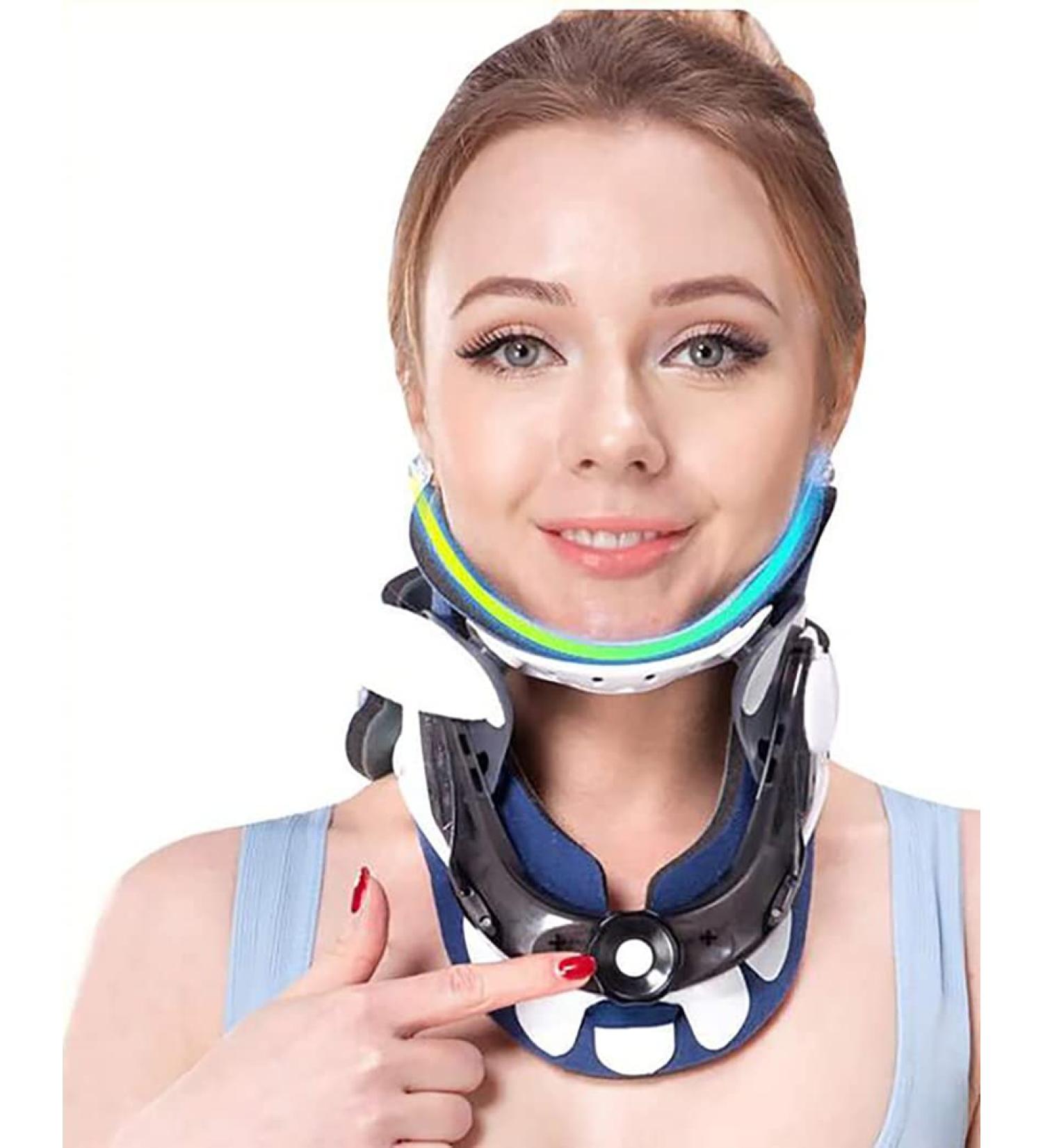Ohagin Portable Neck Traction Device - Adjustable Neck Stretcher for Sports Injuries & Seniors - Neck Fixer for Pain Relief | International Shipping Available - Buy Online on GoSupps.com