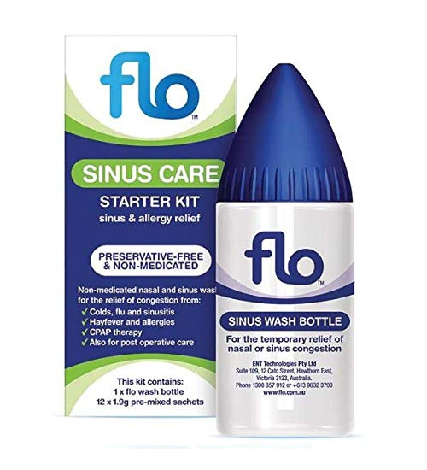 FLO Sinus Care Starter Kit - Complete Nasal Irrigation System - Buy Online on GoSupps.com