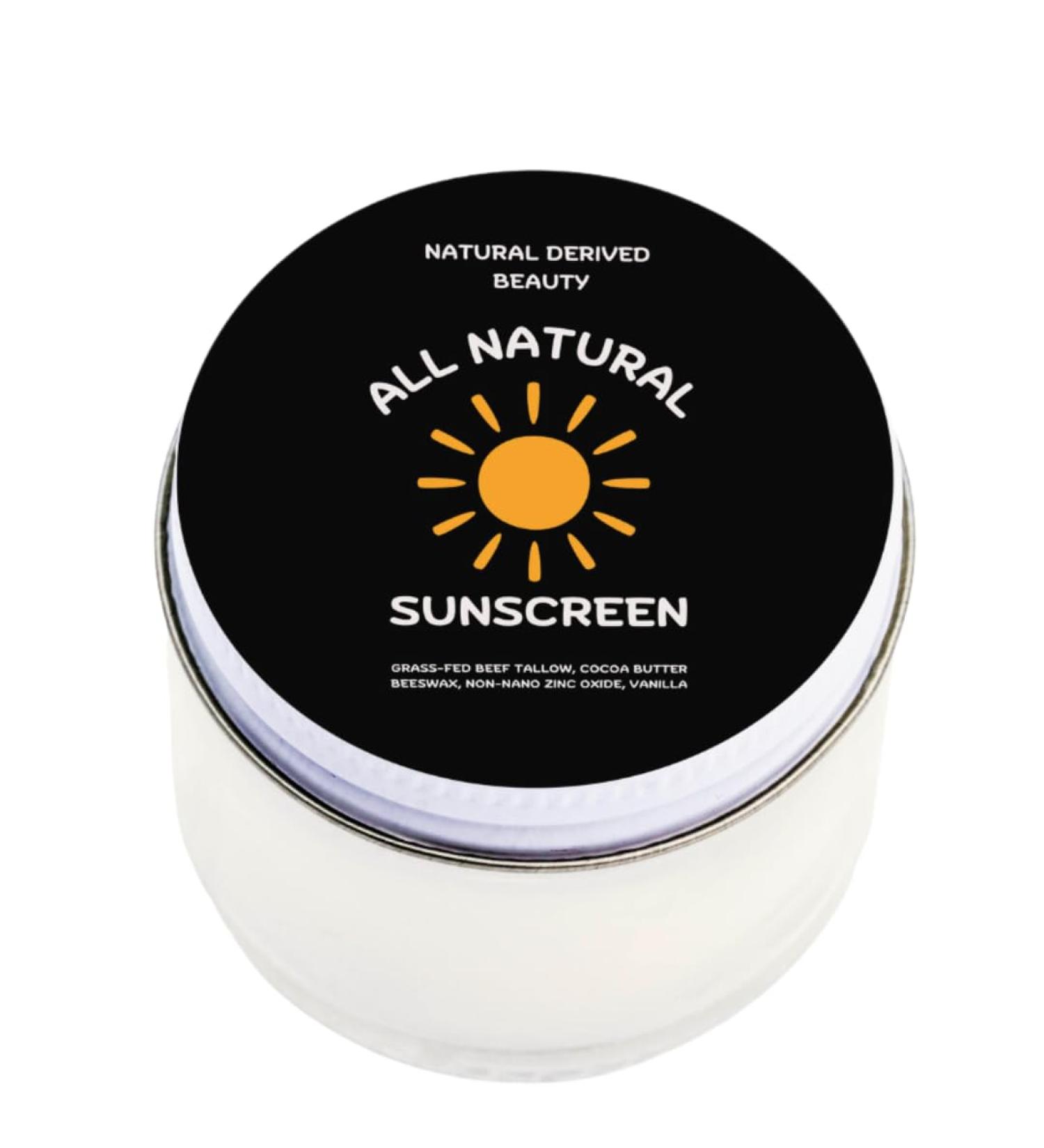 Beef Tallow & Zinc Sunblock | SPF 35 Tallow Sunscreen | Reef Safe & Water Resistant | Organic 100% Grass Fed Tallow Moisturizer (2oz - Buy Online on GoSupps.com
