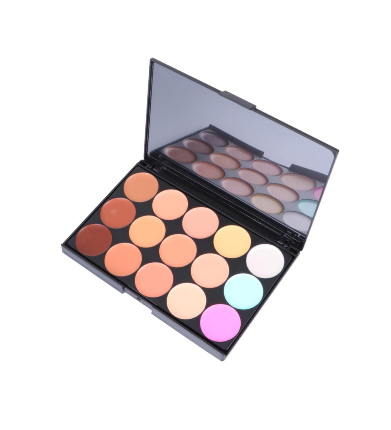 FRCOLOR 15 Makeup Tray | Versatile Cream & Powder Face Palette for Flawless Concealing & Contouring | International Shipping Available - Buy Online on GoSupps.com
