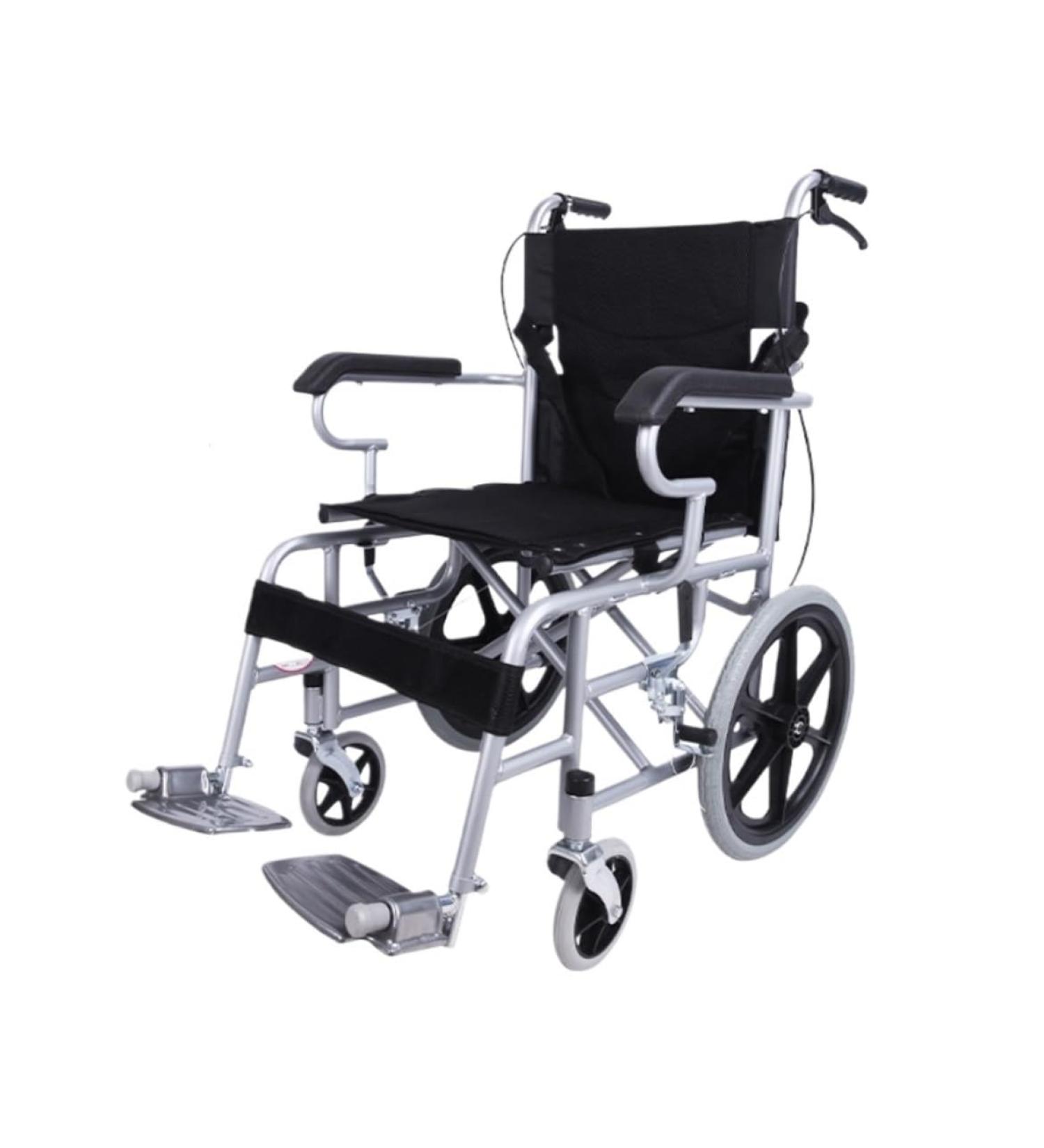 Wheelchair for Outdoor Folding Wheelchairs Lightweight Self Propelled Transport Wheelchair Foldable Sport Wheelchairs Footrest Wheel Chair(Black) - Buy Online on GoSupps.com