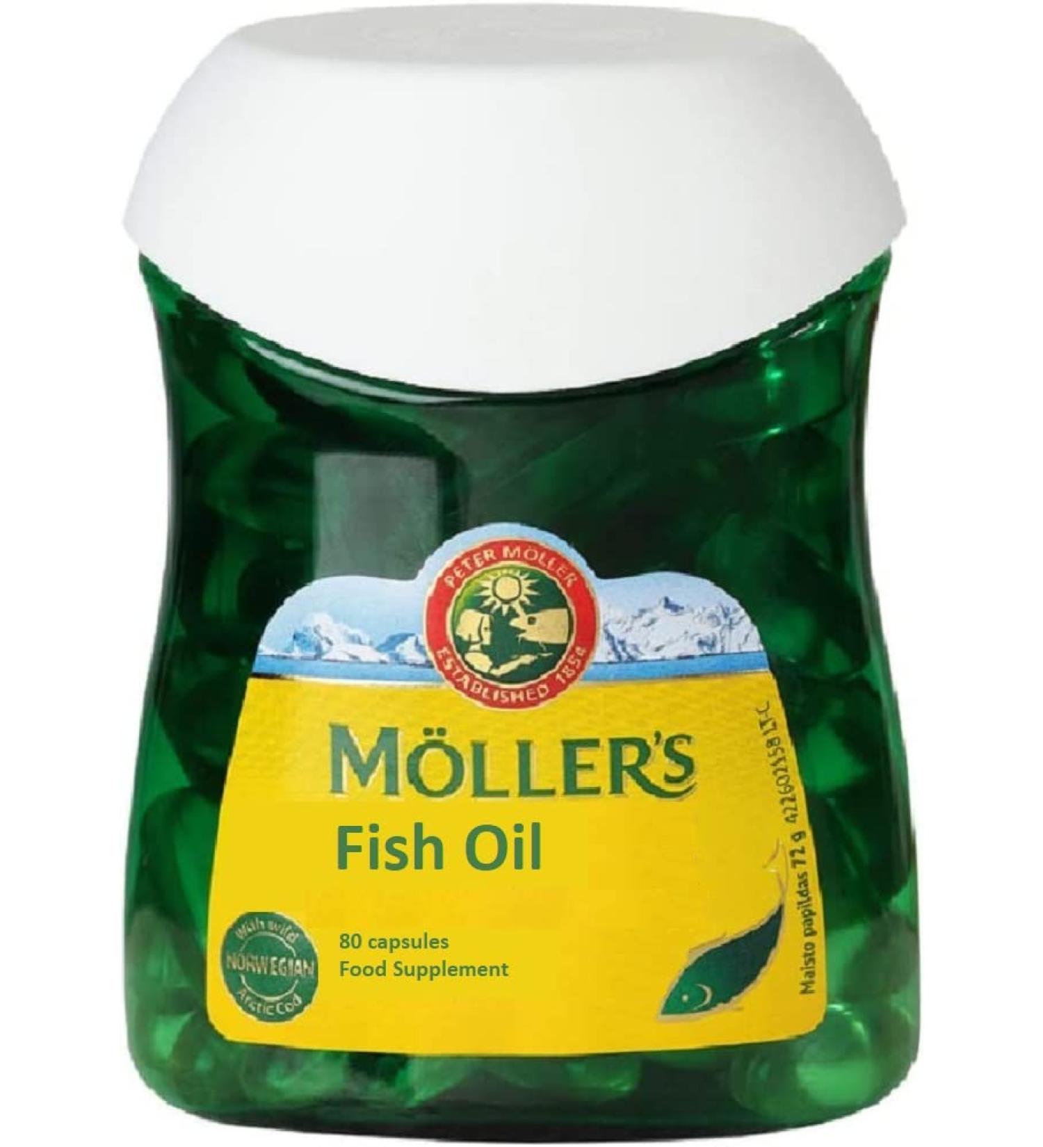 M LLER's Fish & Cod Liver Oil 80 Capsules - Premium Omega 3 from Norway | International Shipping Available - Buy Online on GoSupps.com