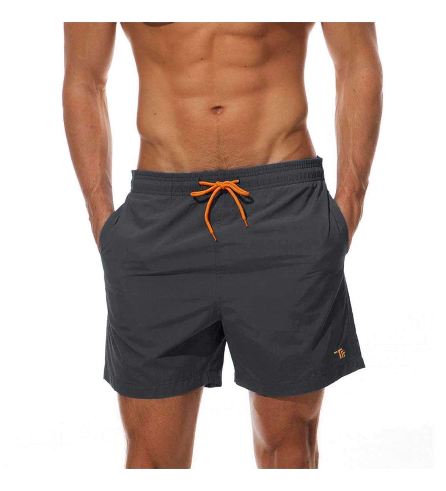 Donhobo Men's Quick-Drying Swim Shorts - Dark Gray Beach & Sport Trunks for Ultimate Comfort - Buy Online on GoSupps.com