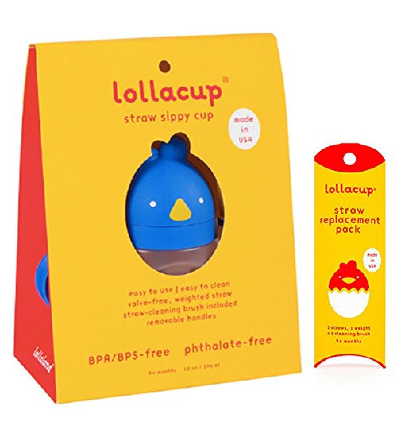 Lollaland Weighted Straw Sippy Cup | Made in the USA | Transition Kids Infant & Toddler Cup | Shark Tank Product | Brave Blue Color - Buy Online on GoSupps.com