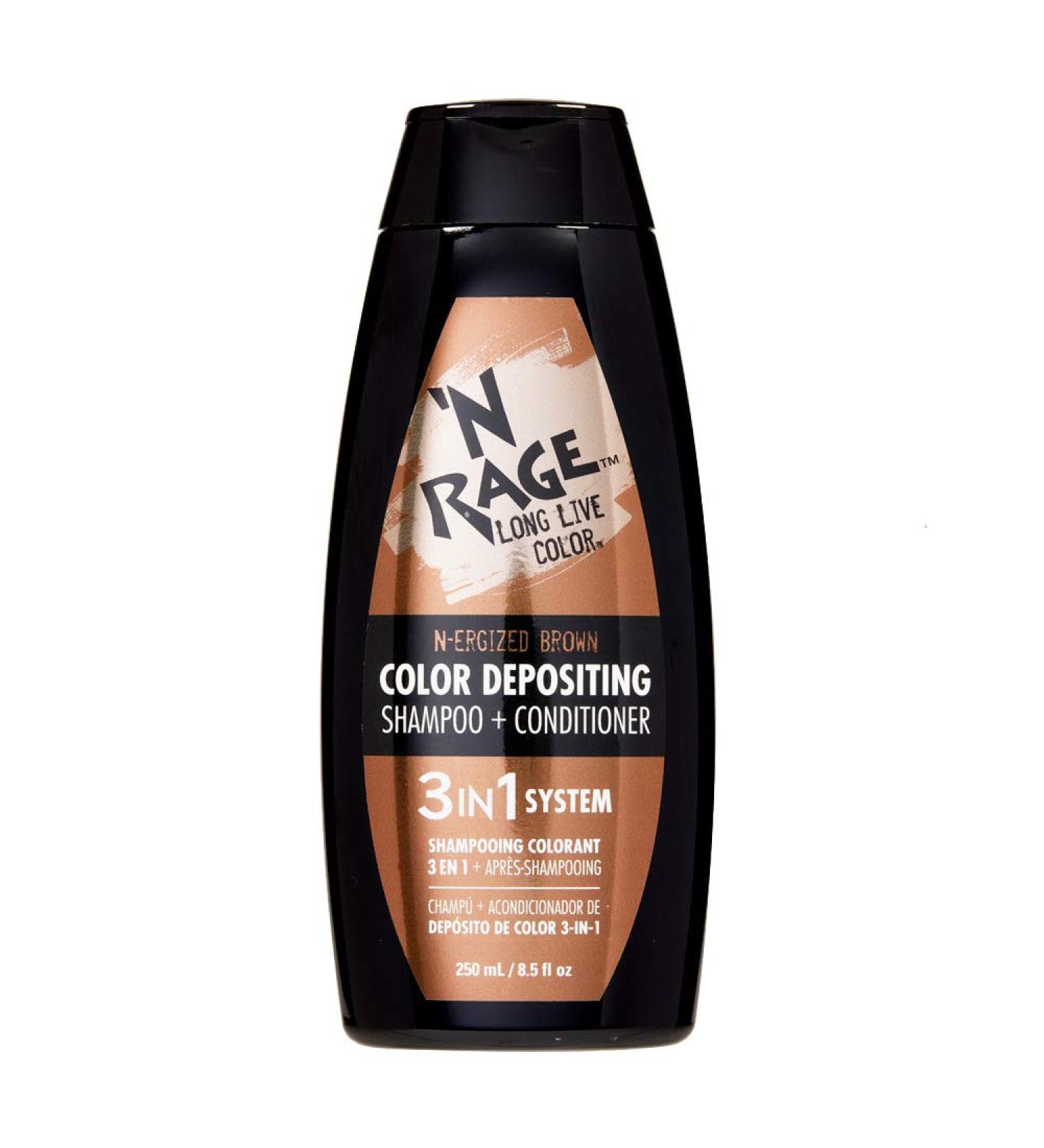 N Rage Color Depositing Shampoo + Conditioner 3-in-1 System - N-Ergized Brown | International Shipping Available - Buy Online on GoSupps.com