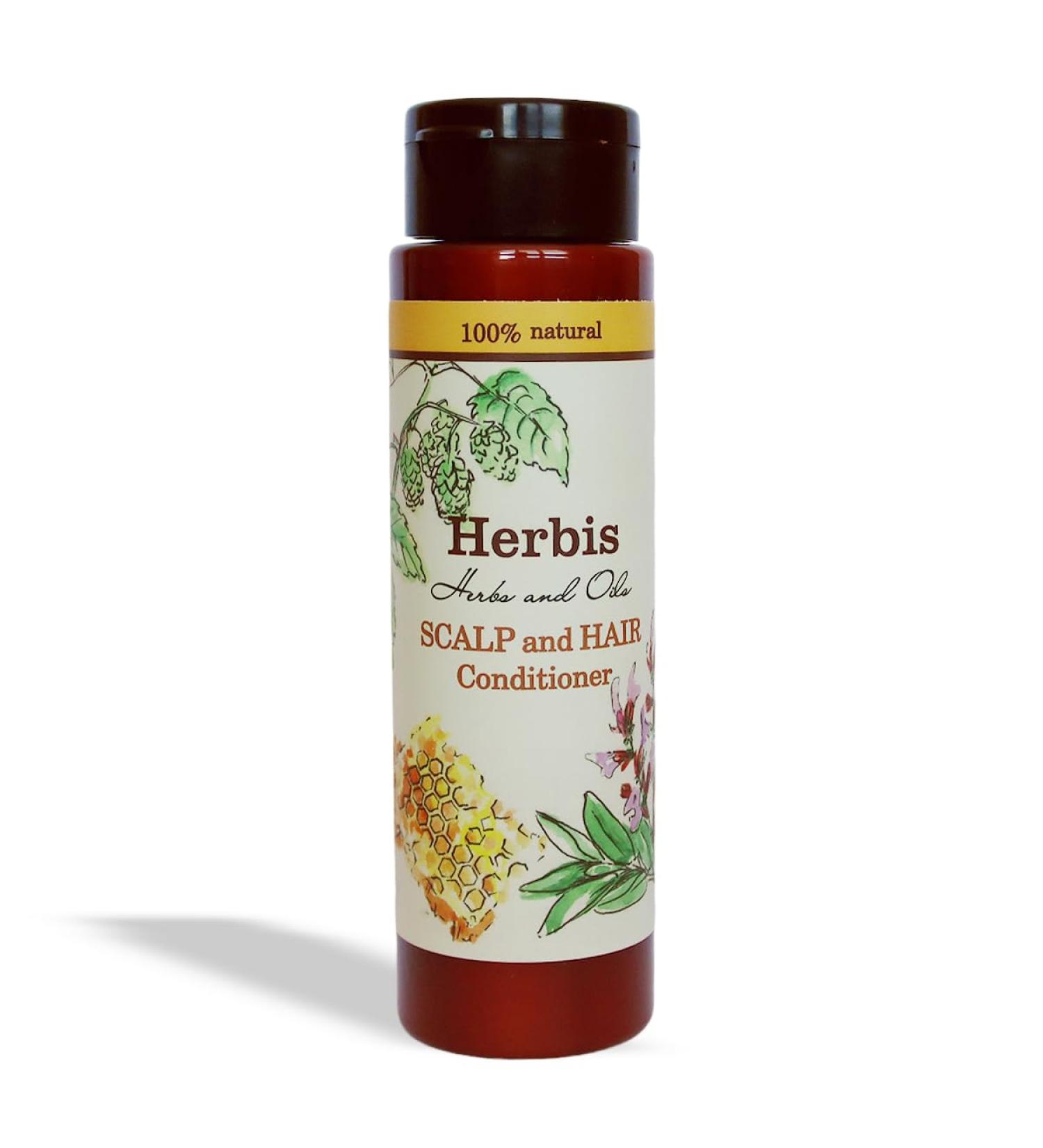 Flos de Herbis HERBIS Natural conditioner for hair and scalp 200 ml antihair loss peel preventive conditioner with shea almond and sesame oil panthenol - Buy Online on GoSupps.com