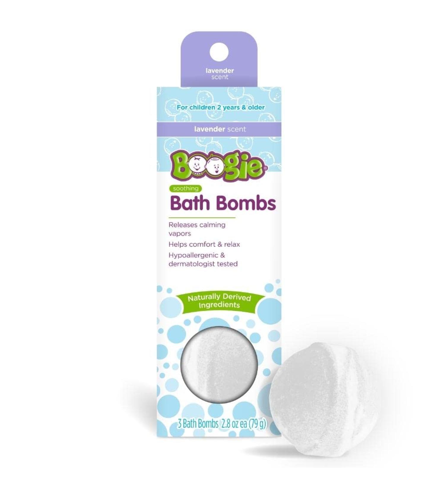 Boogie Fizzies Kids Bath Bombs with Lavender - 2.8 oz, Pack of 3 - Made with Aloe and Calming Vapors - Buy Online on GoSupps.com