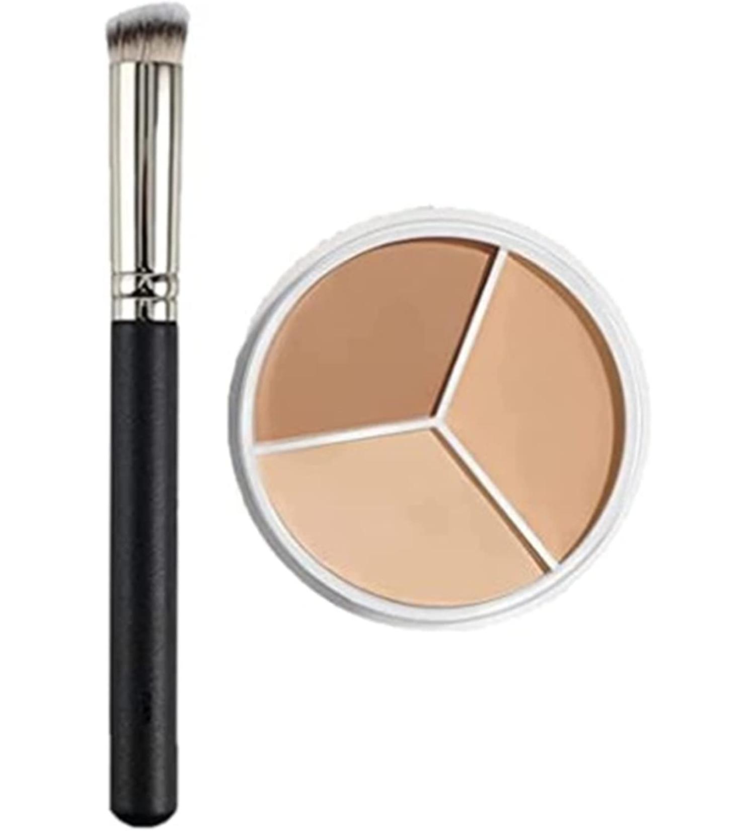 Tri-Color Concealer Palette - Moisturizing & Long-lasting Formula for Dark Circles & Blemishes - Waterproof Travel Size Makeup Kit - Buy Online on GoSupps.com